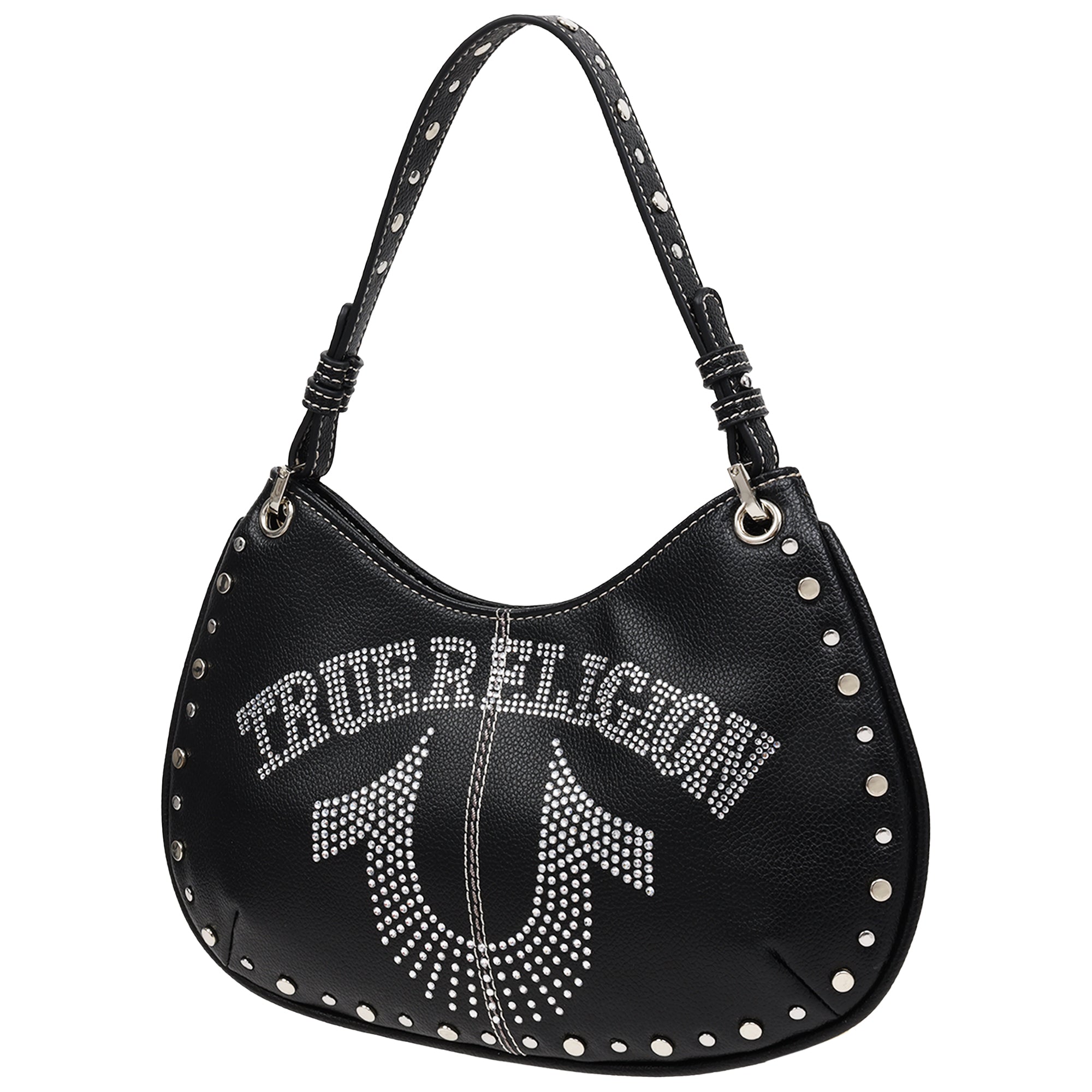 True Religion Studs and Bling Horseshoe Hobo Bag