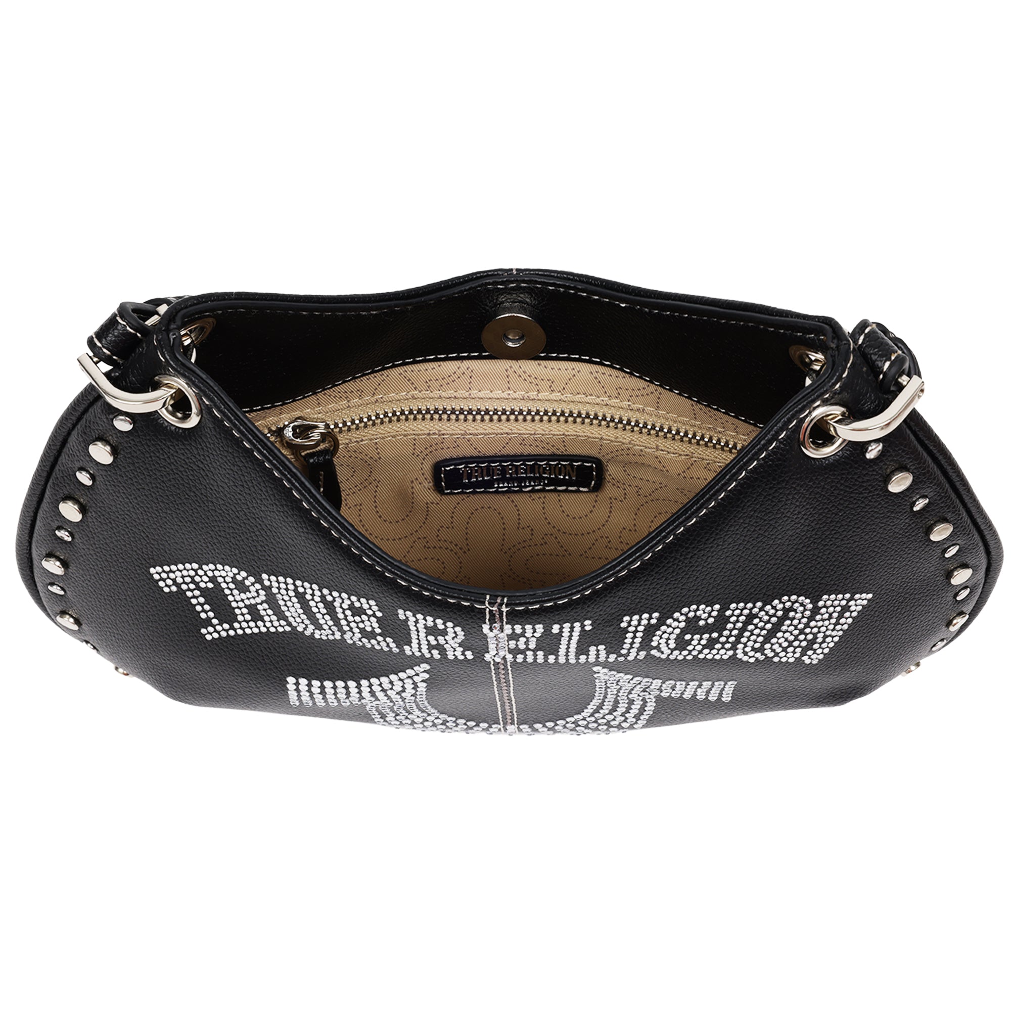 True Religion Studs and Bling Horseshoe Hobo Bag