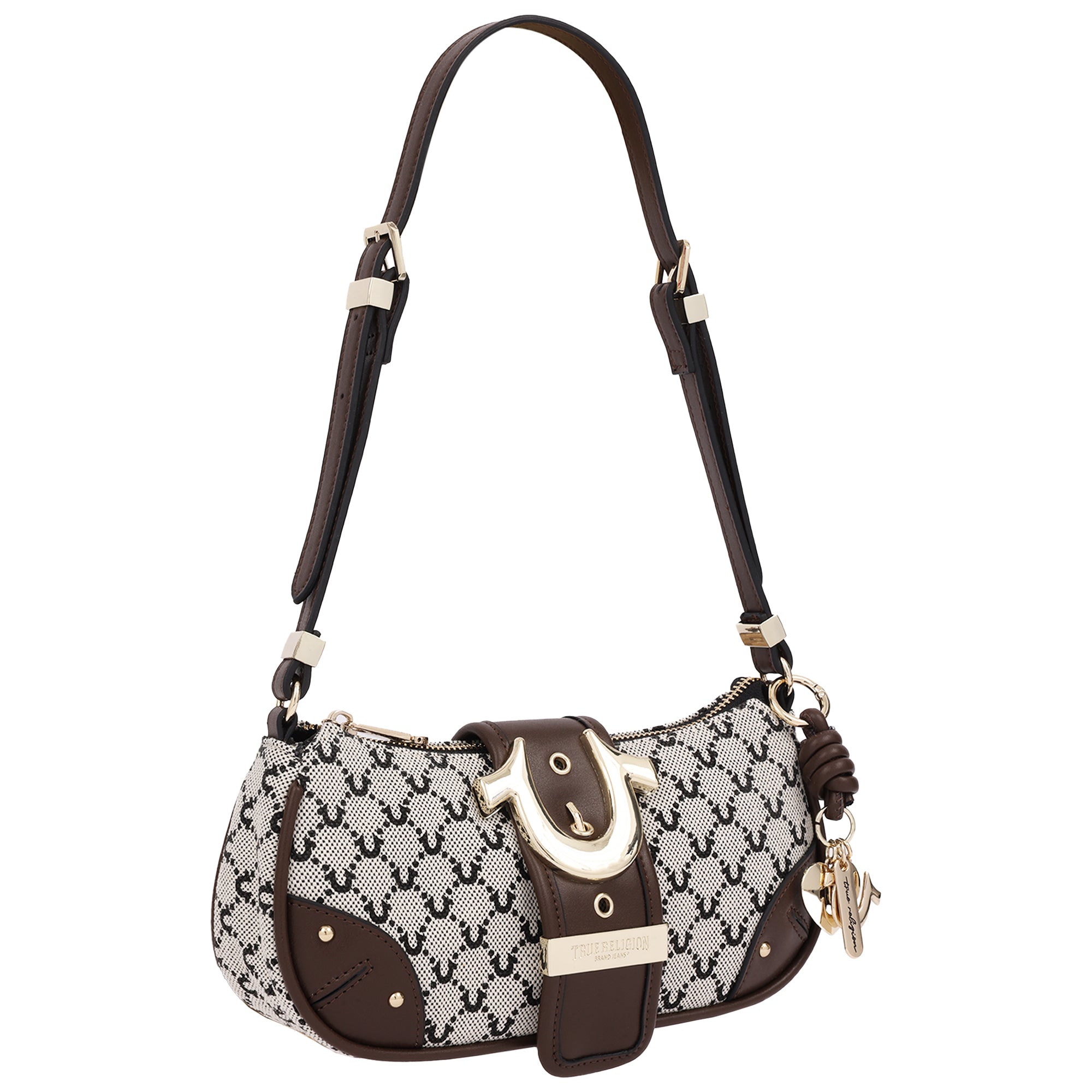 True Religion Signature Horseshoe Zip Top Bag
