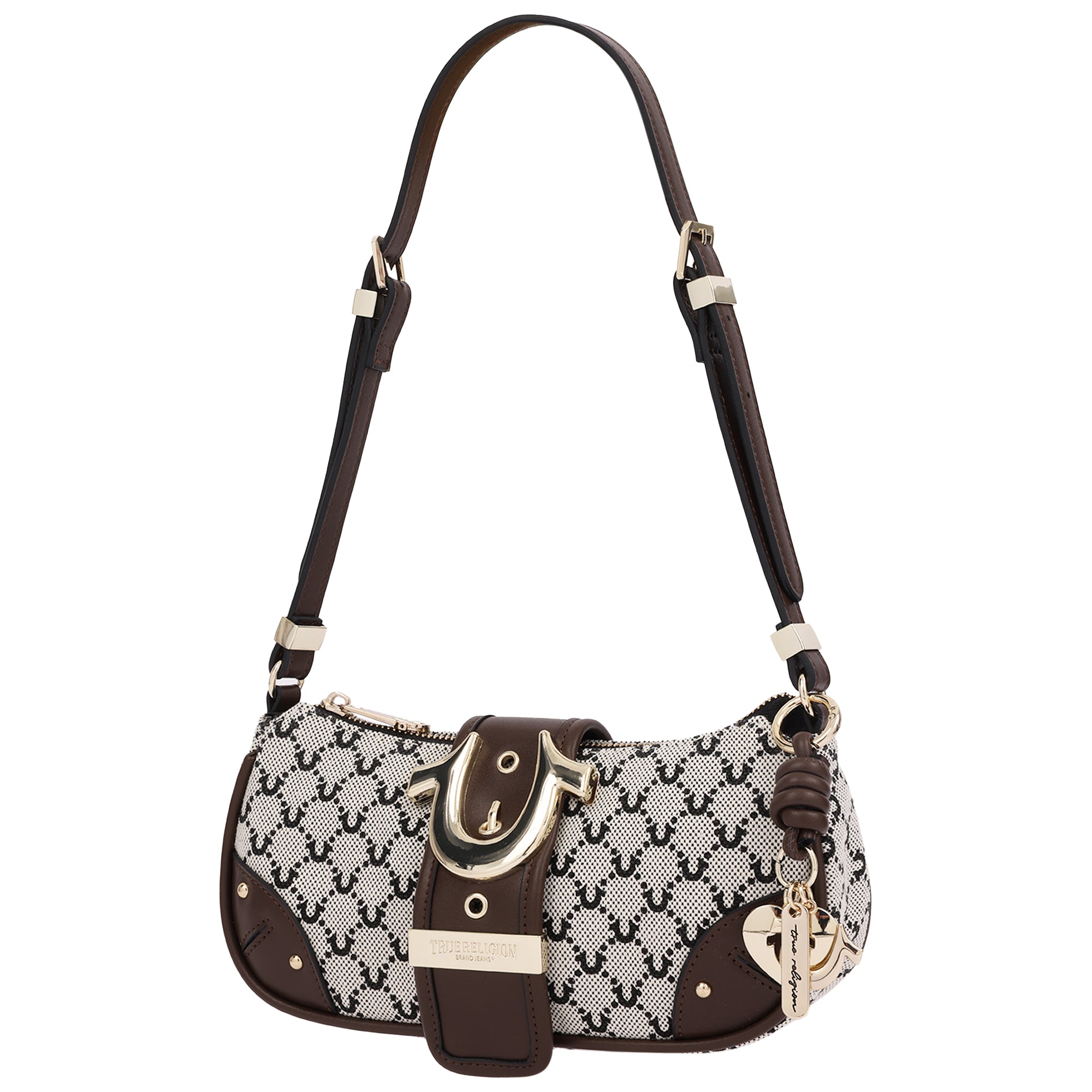 True Religion Signature Horseshoe Zip Top Bag