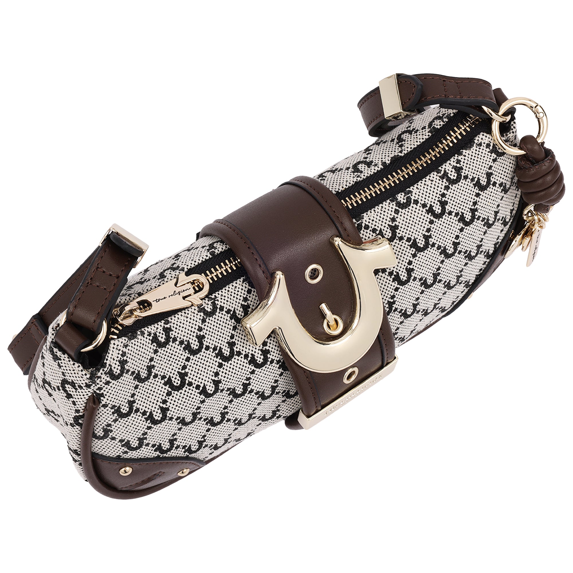 True Religion Signature Horseshoe Zip Top Bag