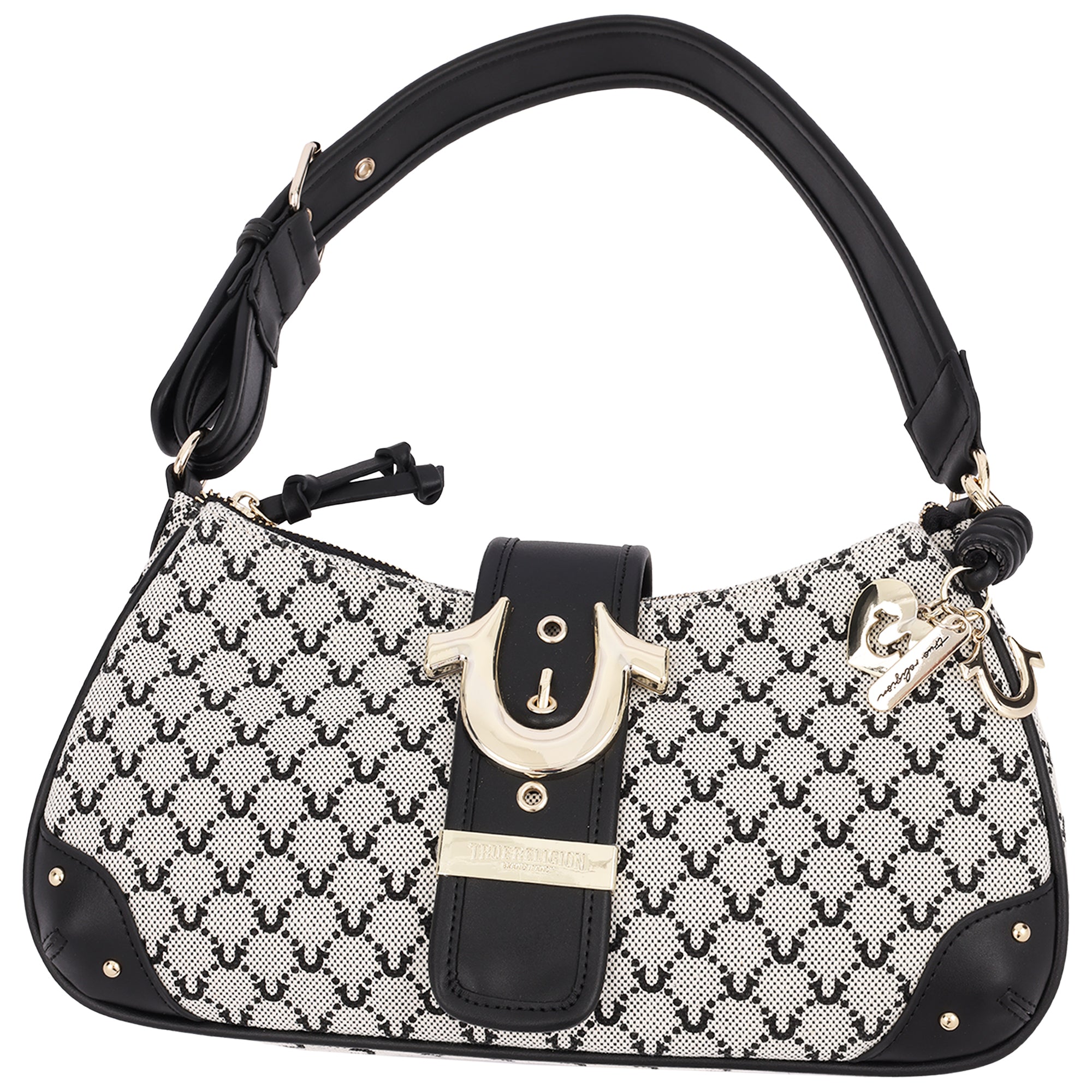 True Religion Signature Horseshoe Large Zip Top Bag