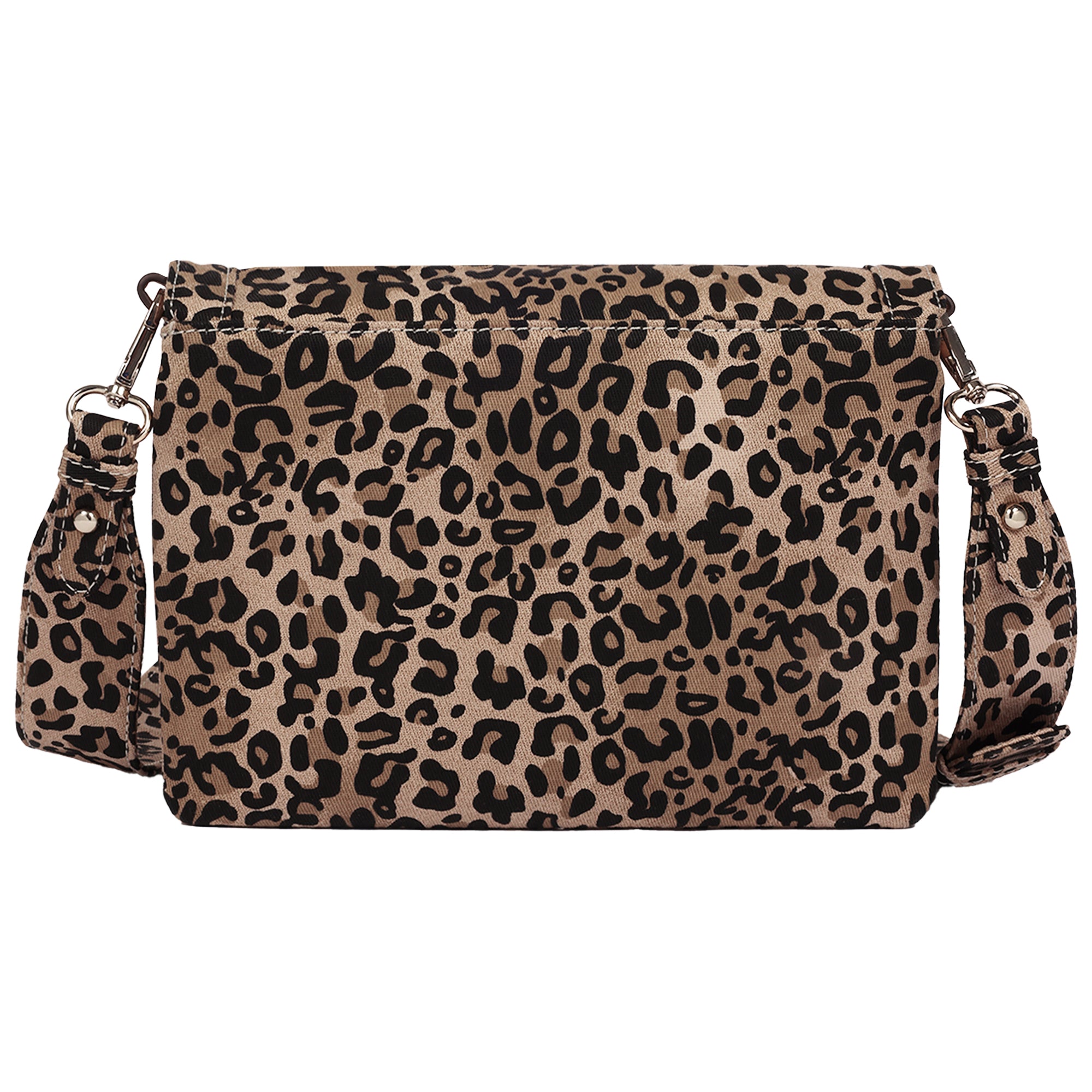 True Religion Bling Logo Leopard Messenger Bag
