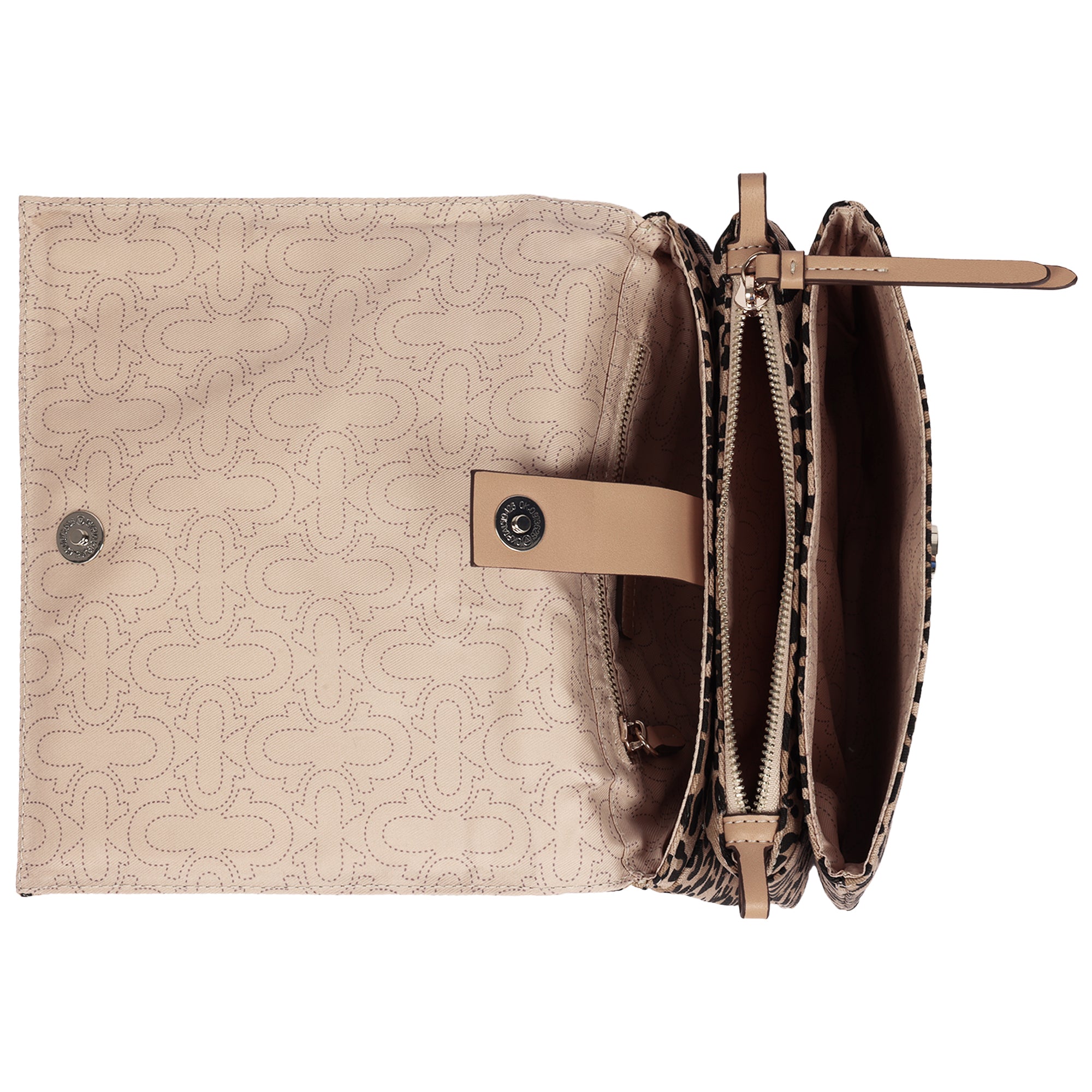 True Religion Bling Logo Leopard Messenger Bag
