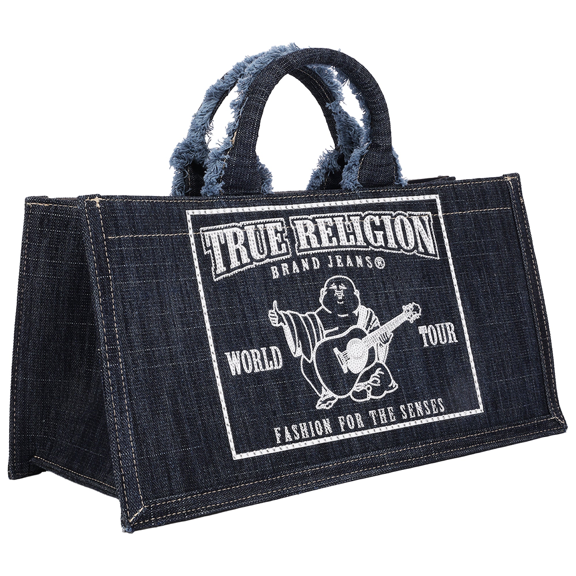 True Religion Bling Buddha East/West Denim Tote