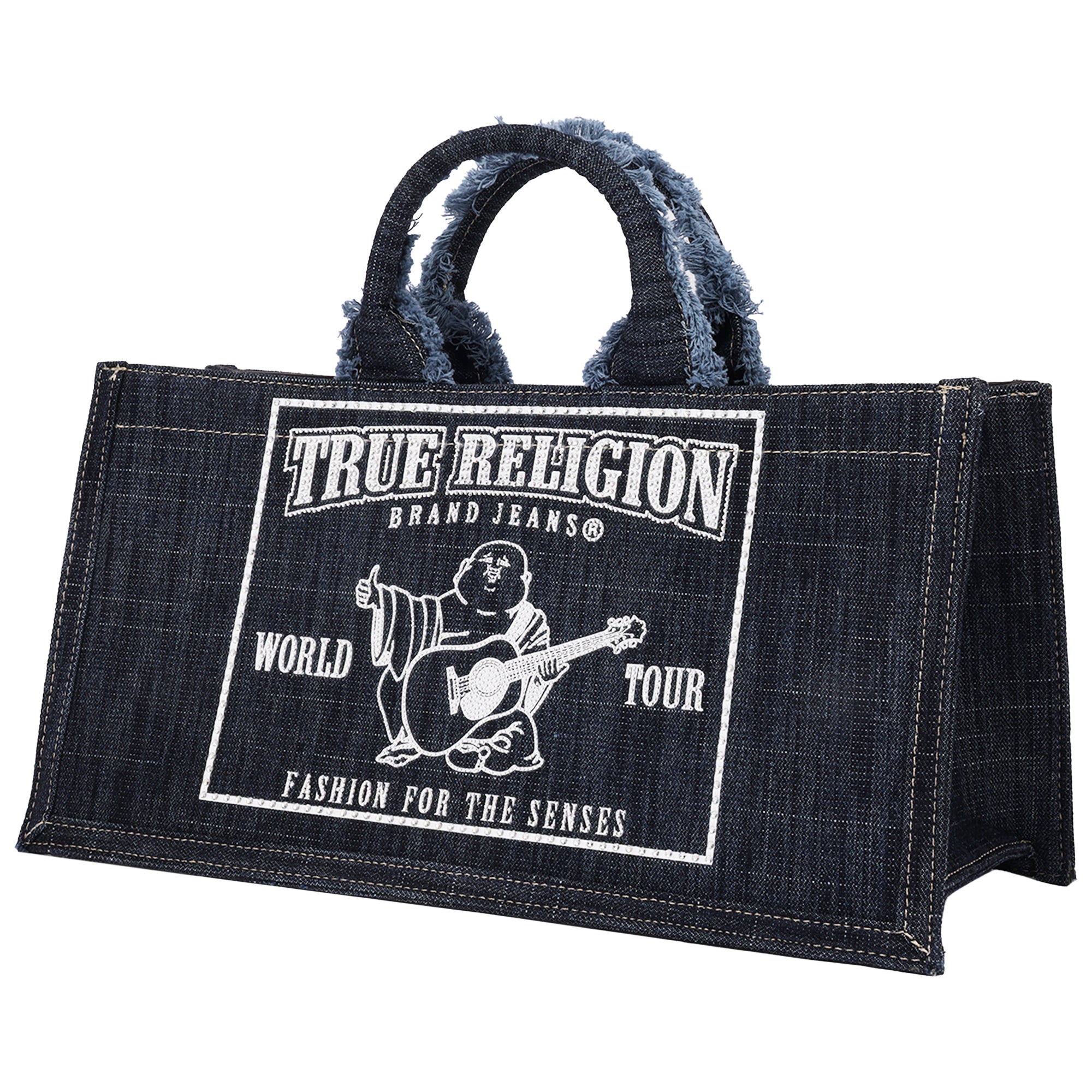 True Religion Bling Buddha East/West Denim Tote