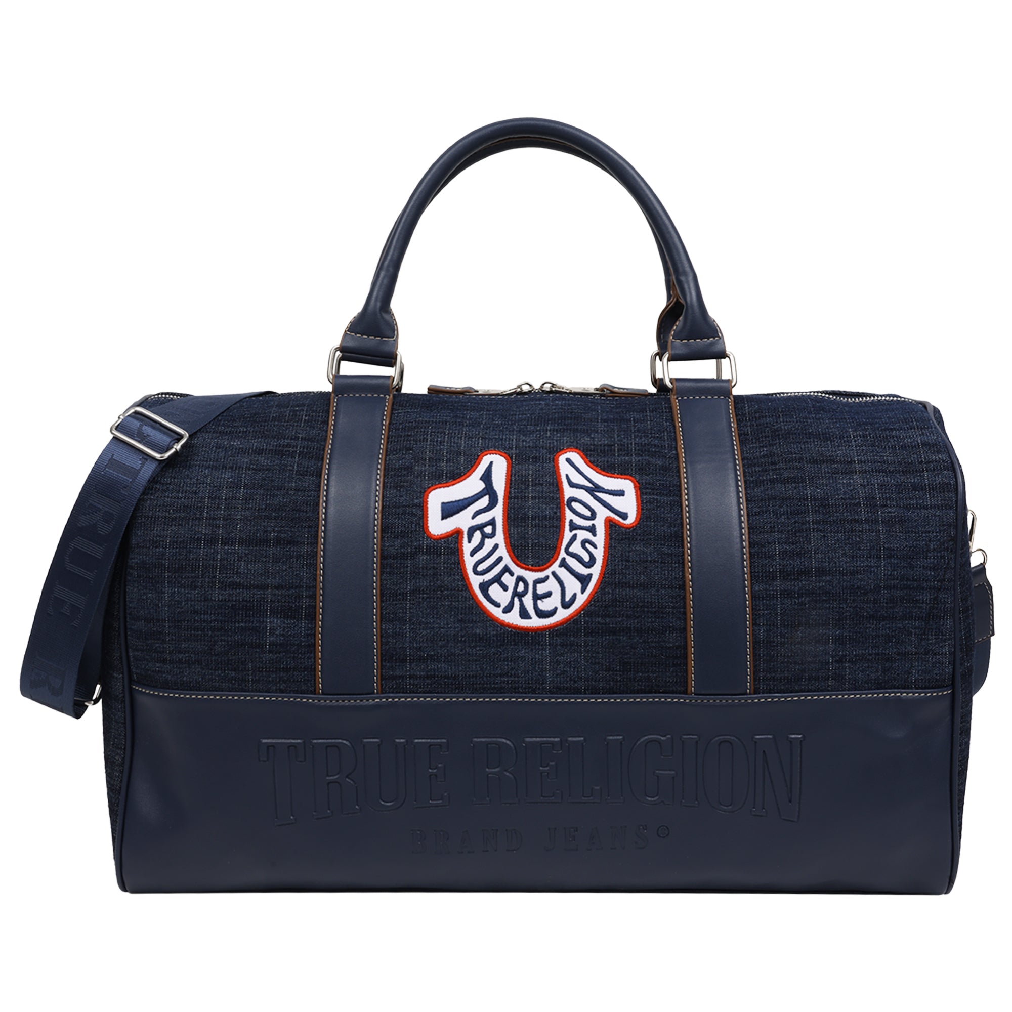 True Religion Retro Horseshoe Denim Weekender Bag