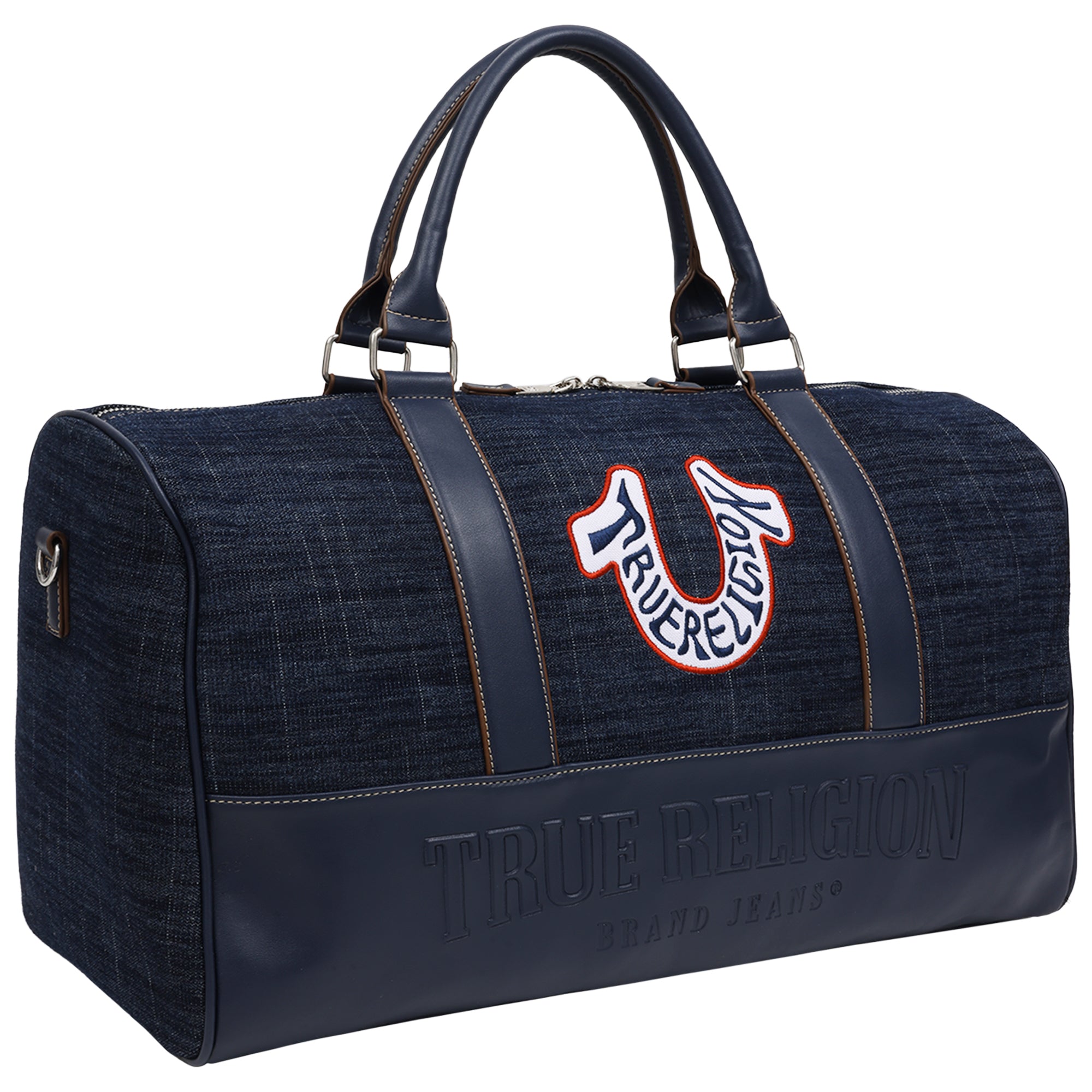 True Religion Retro Horseshoe Denim Weekender Bag