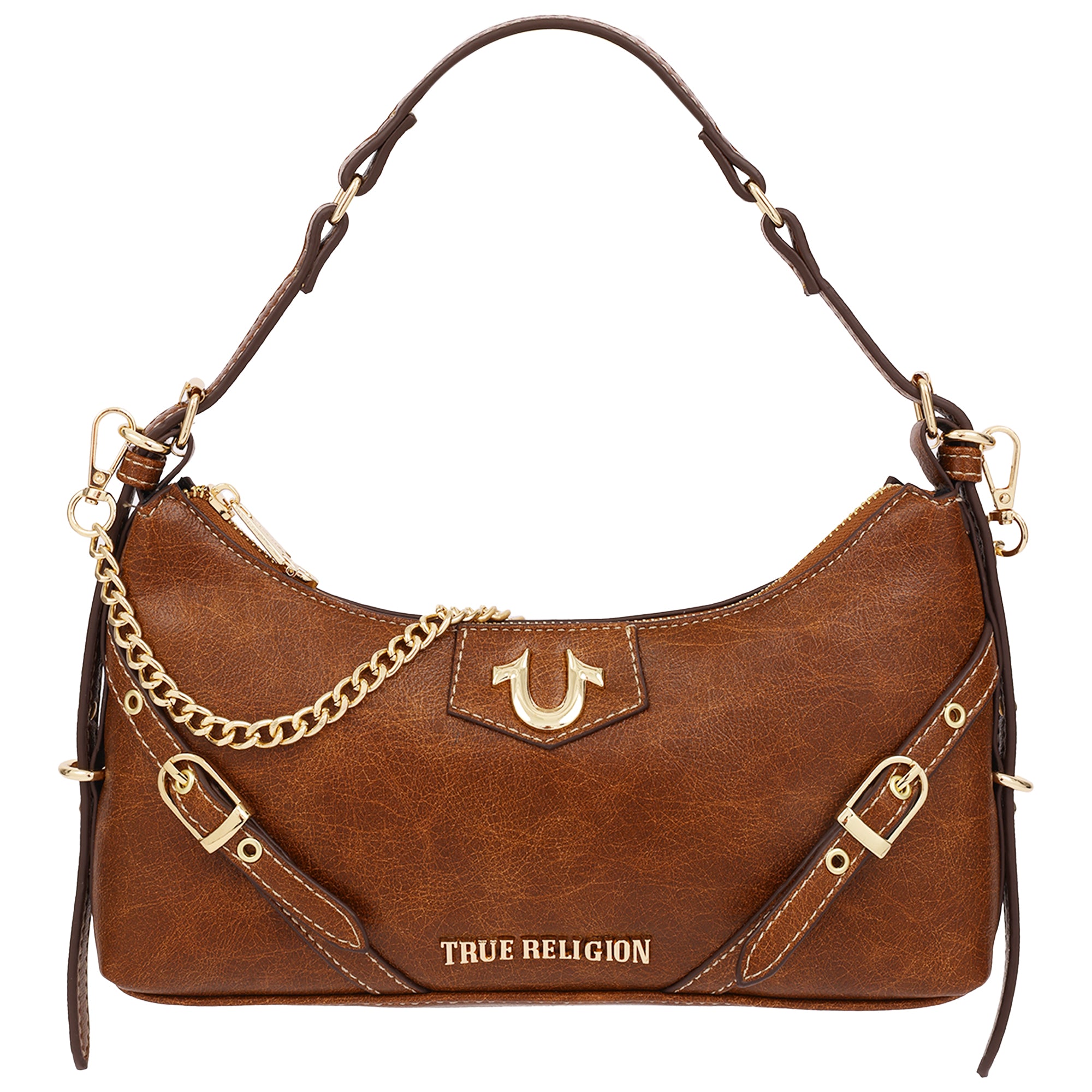 True Religion Horseshoe Hardware Belt Detail Baguette Shoulder Bag