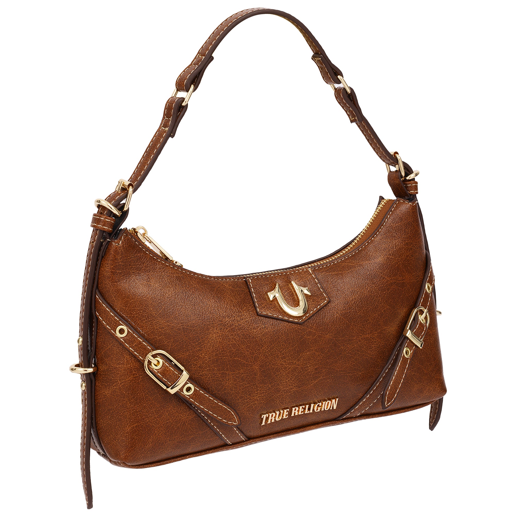 True Religion Horseshoe Hardware Belt Detail Baguette Shoulder Bag