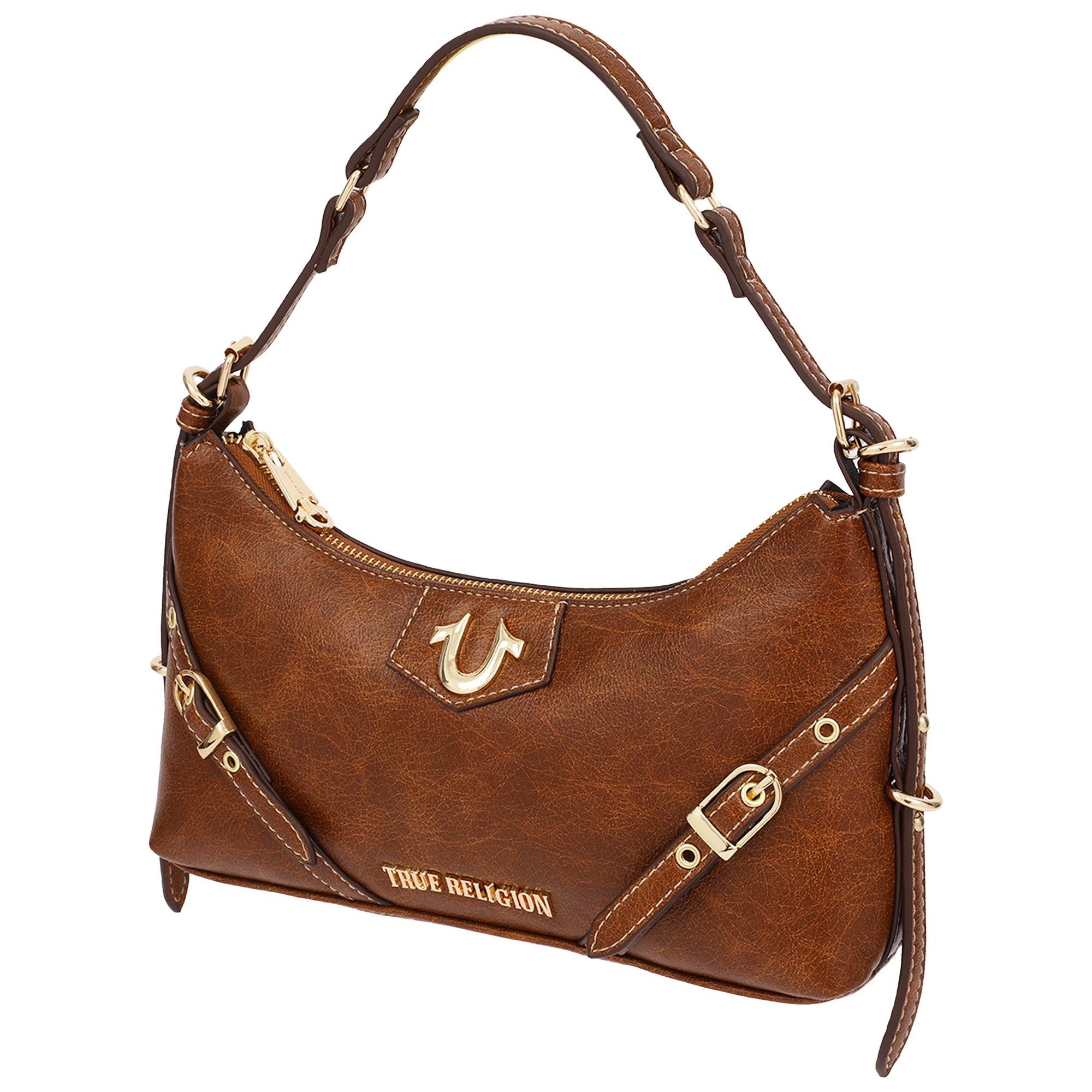 True Religion Horseshoe Hardware Belt Detail Baguette Shoulder Bag