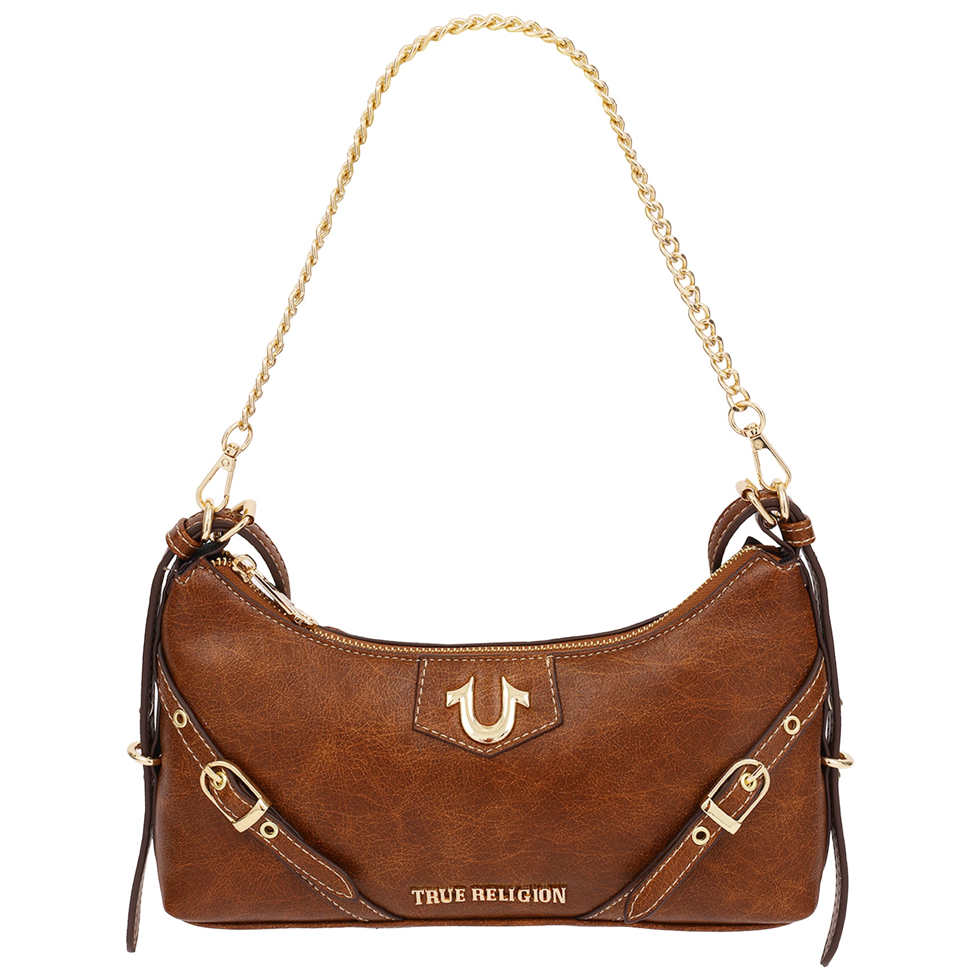True Religion Horseshoe Hardware Belt Detail Baguette Shoulder Bag