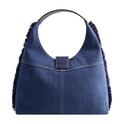 True Religion Frayed Denim Hobo, Denim