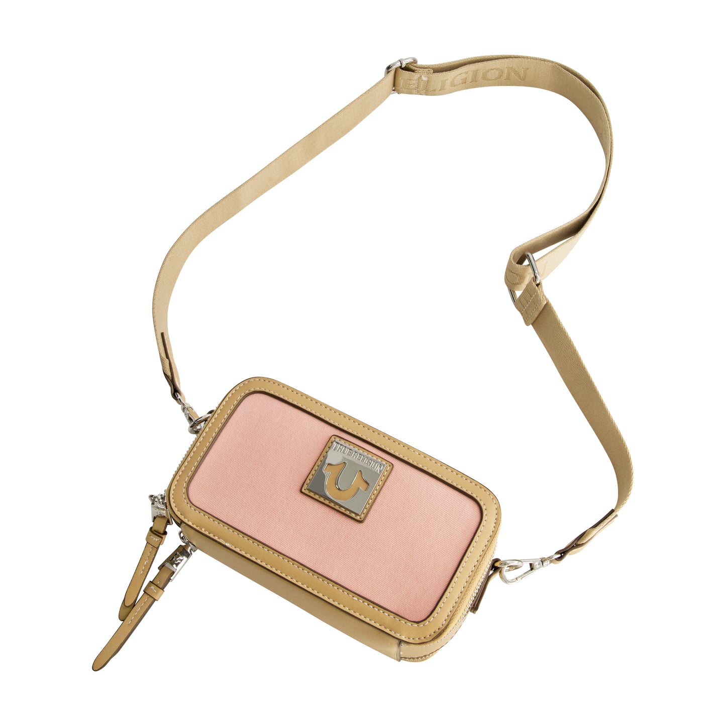 True Religion Horseshoe Plaque Crossbody Camera Bag, BLUSH