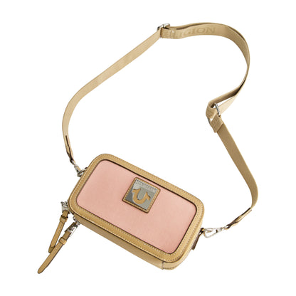 True Religion Horseshoe Plaque Crossbody Camera Bag, BLUSH