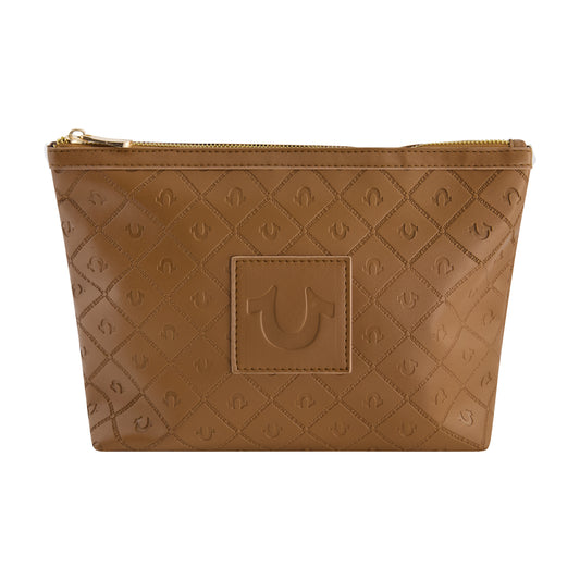 True Religion cosmetic case, BROWN