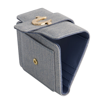 True Religion Denim Small Horseshoe Wallet, LIGHT BLUE