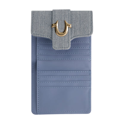True Religion Denim Small Horseshoe Wallet, LIGHT BLUE