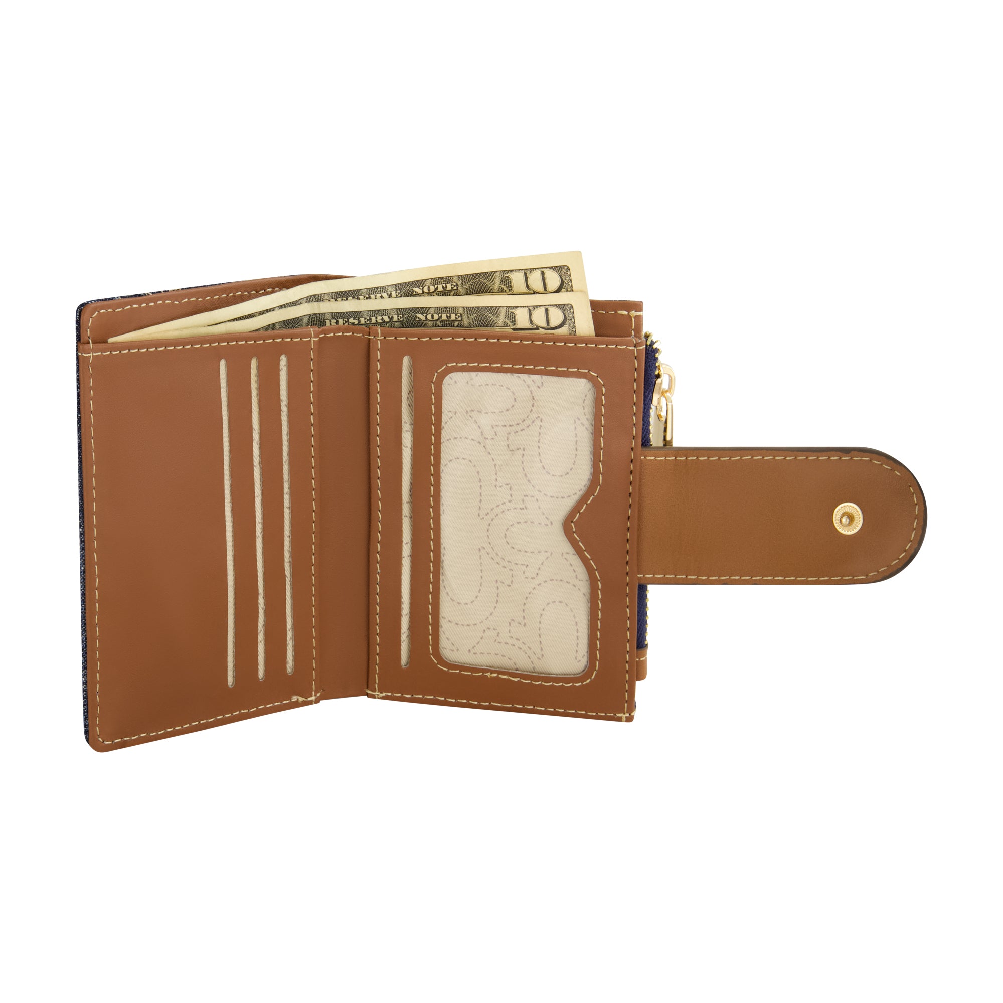 True Religion Horseshoe Quilted Small Wallet, DARK DENIM