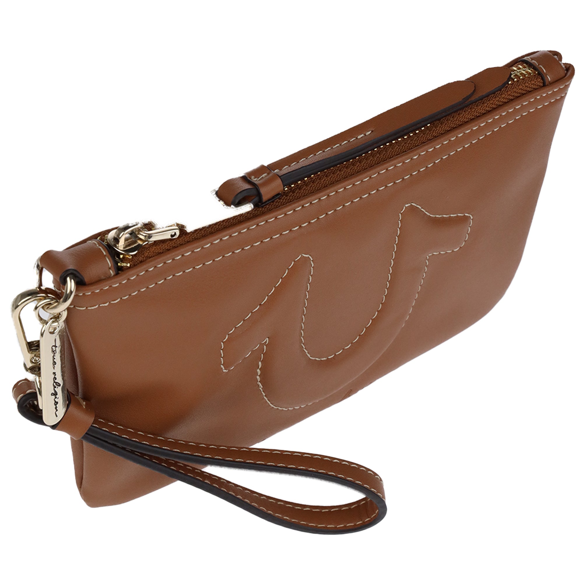 True Religion Bombe Horseshoe Wristlet Pouch with Zip Closure