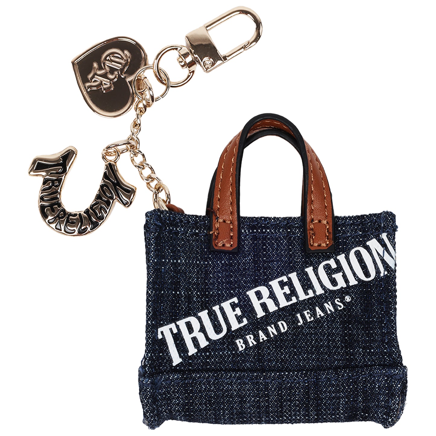 True Religion Mini Denim Tote Bag Charm