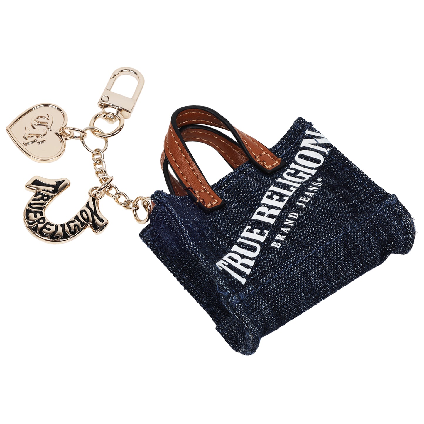 True Religion Mini Denim Tote Bag Charm