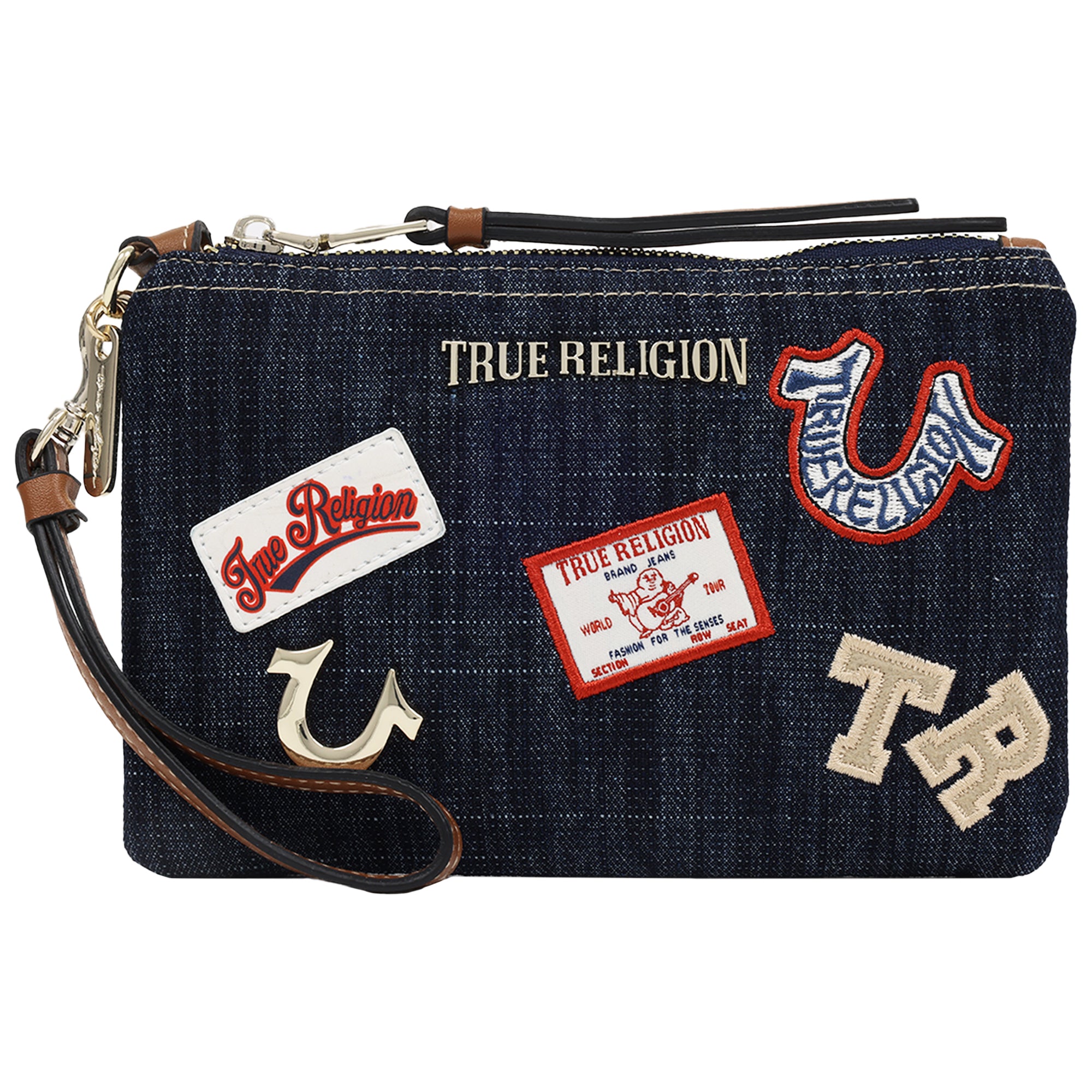 True Religion Cooper Parkchester Denim Wristlet Pouch