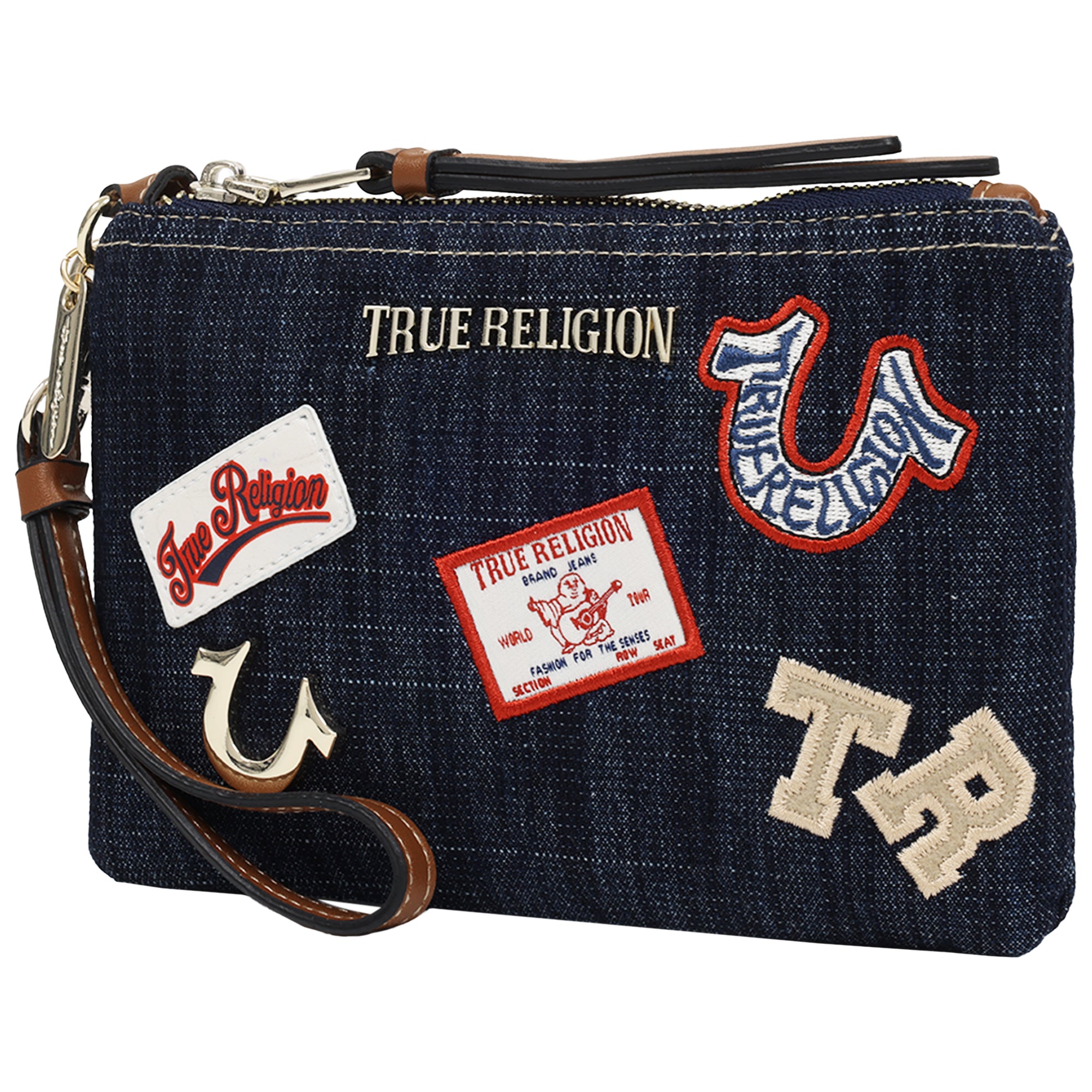 True Religion Cooper Parkchester Denim Wristlet Pouch