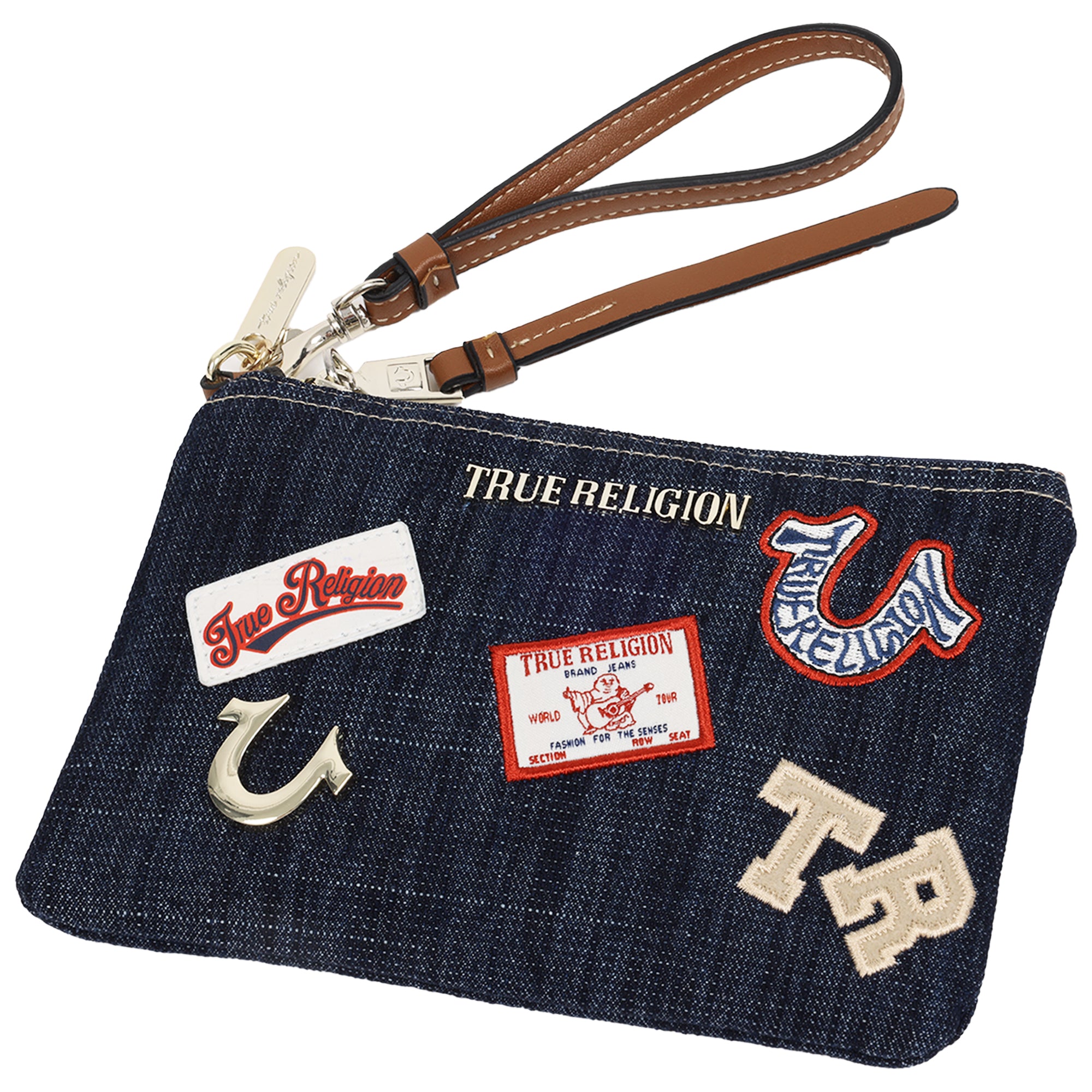 True Religion Cooper Parkchester Denim Wristlet Pouch