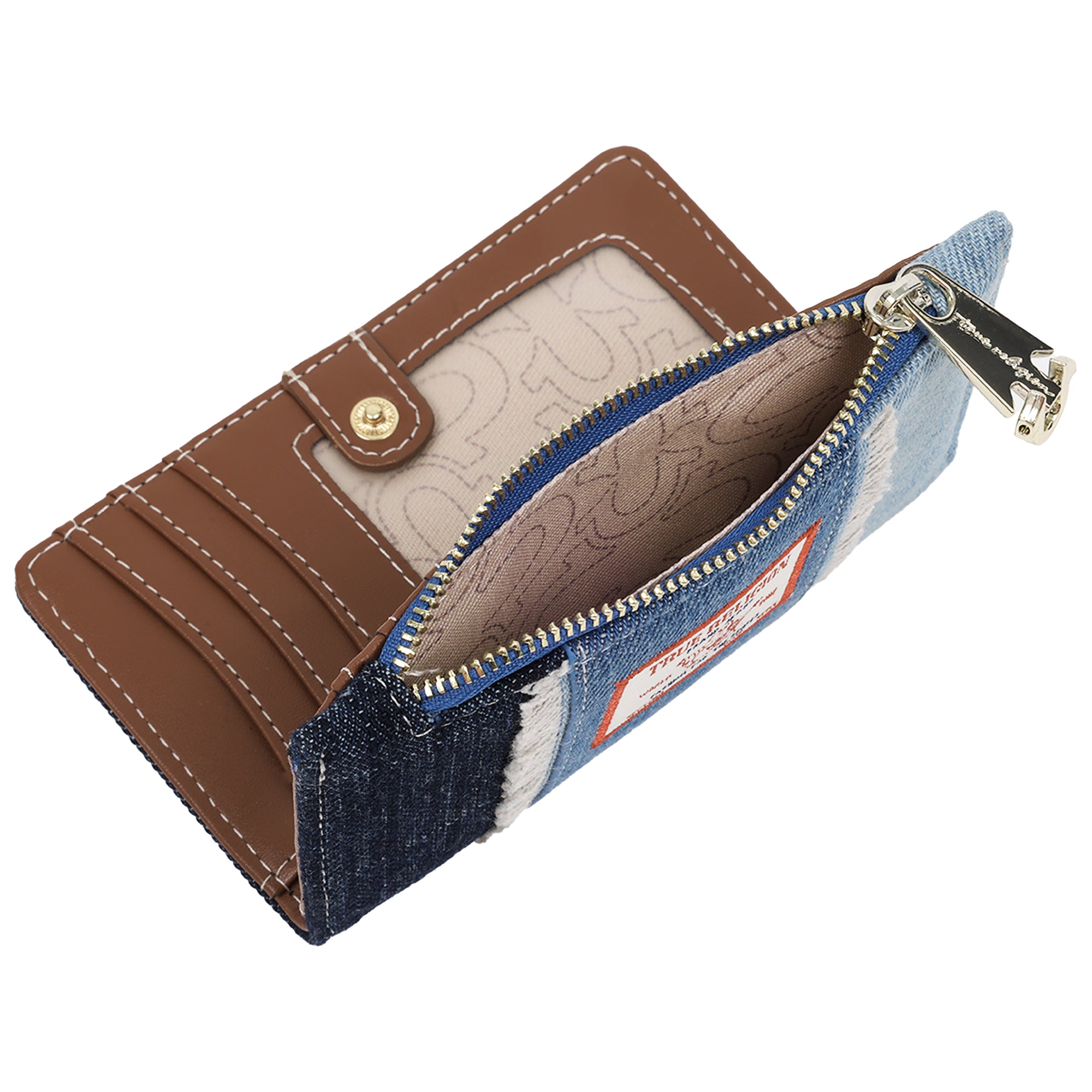 True Religion Colin Highbridge Patchwork Denim Mini Wallet