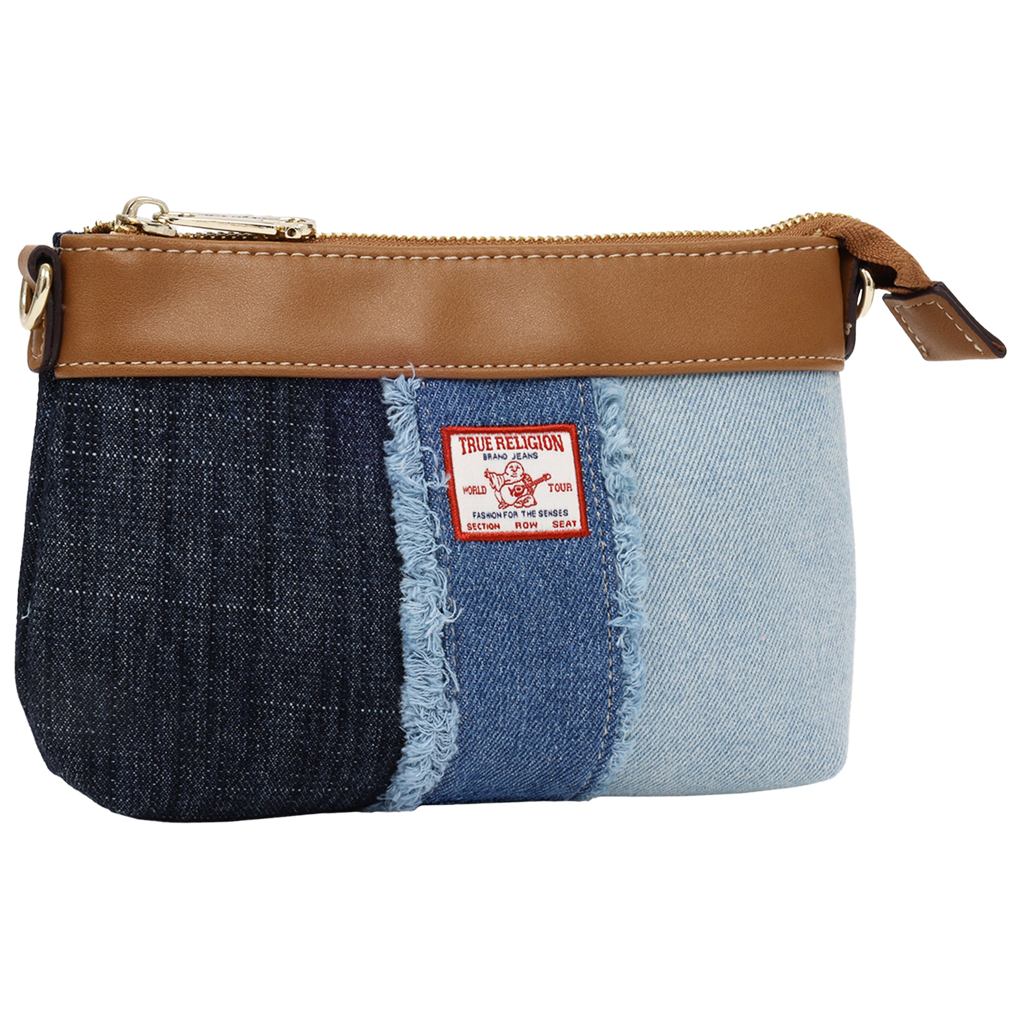 True Religion Caleb Highbridge Patchwork Denim Crossbody Pouch