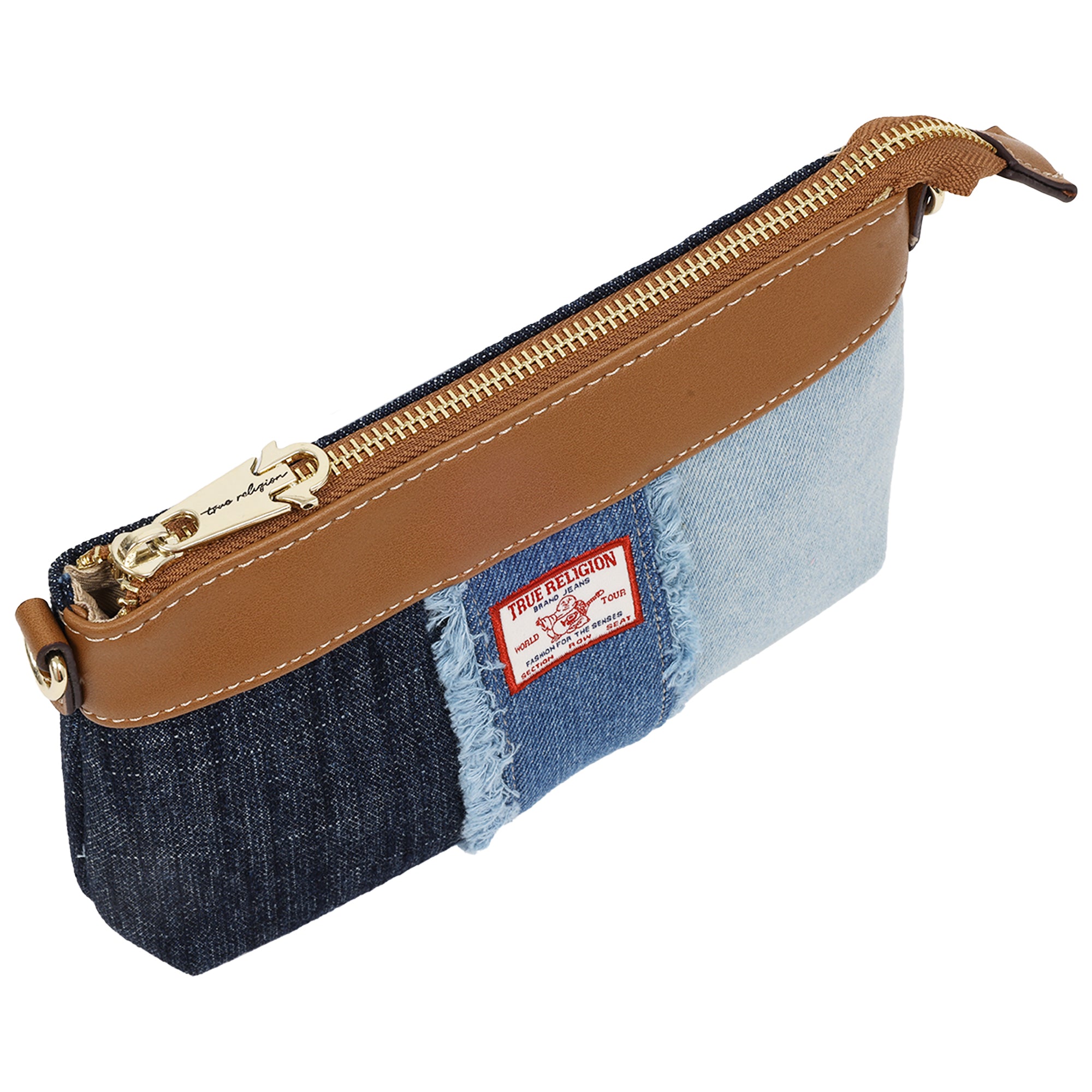 True Religion Caleb Highbridge Patchwork Denim Crossbody Pouch