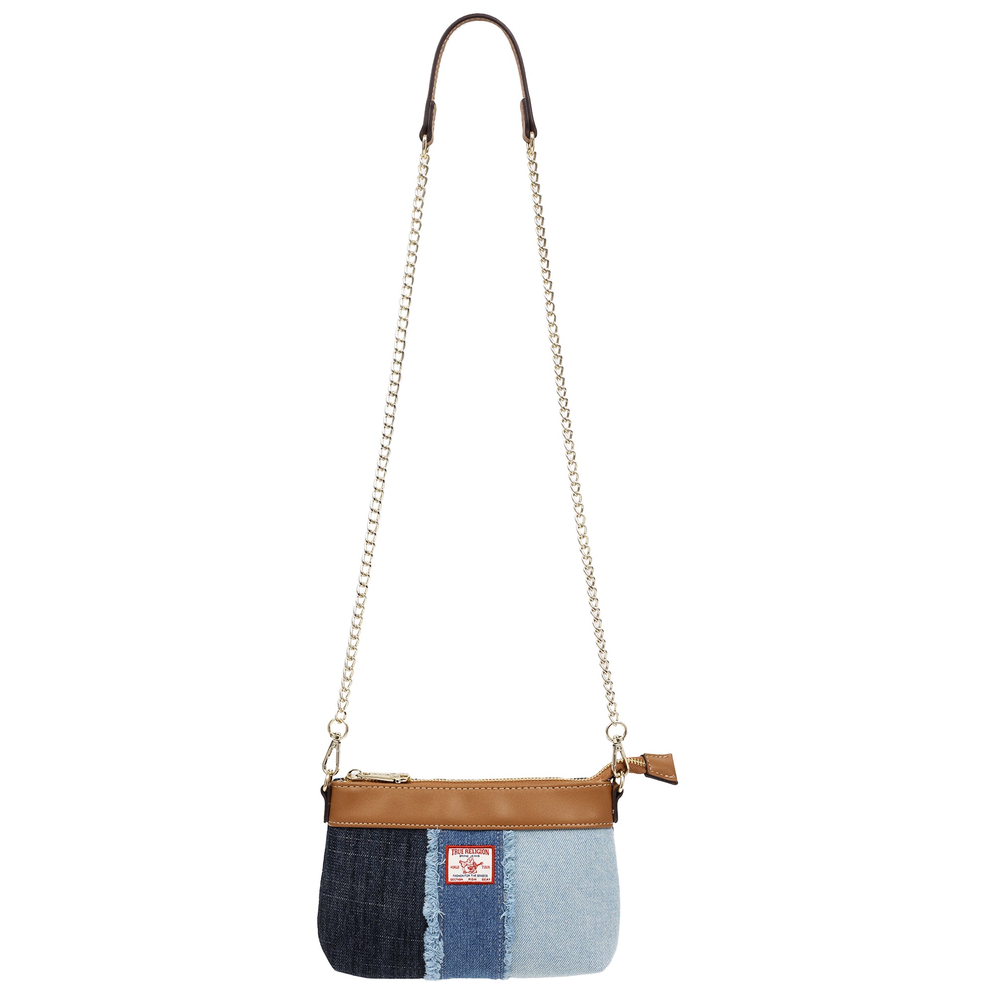 True Religion Caleb Highbridge Patchwork Denim Crossbody Pouch