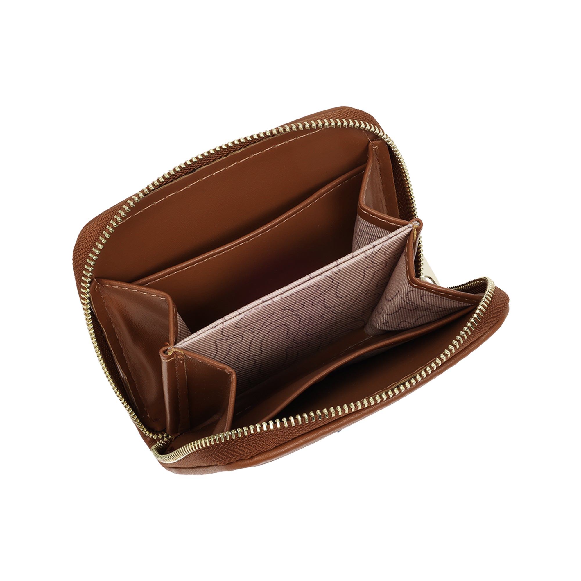 True Religion Retro Horseshoe Small Denim Zip-Around Wallet