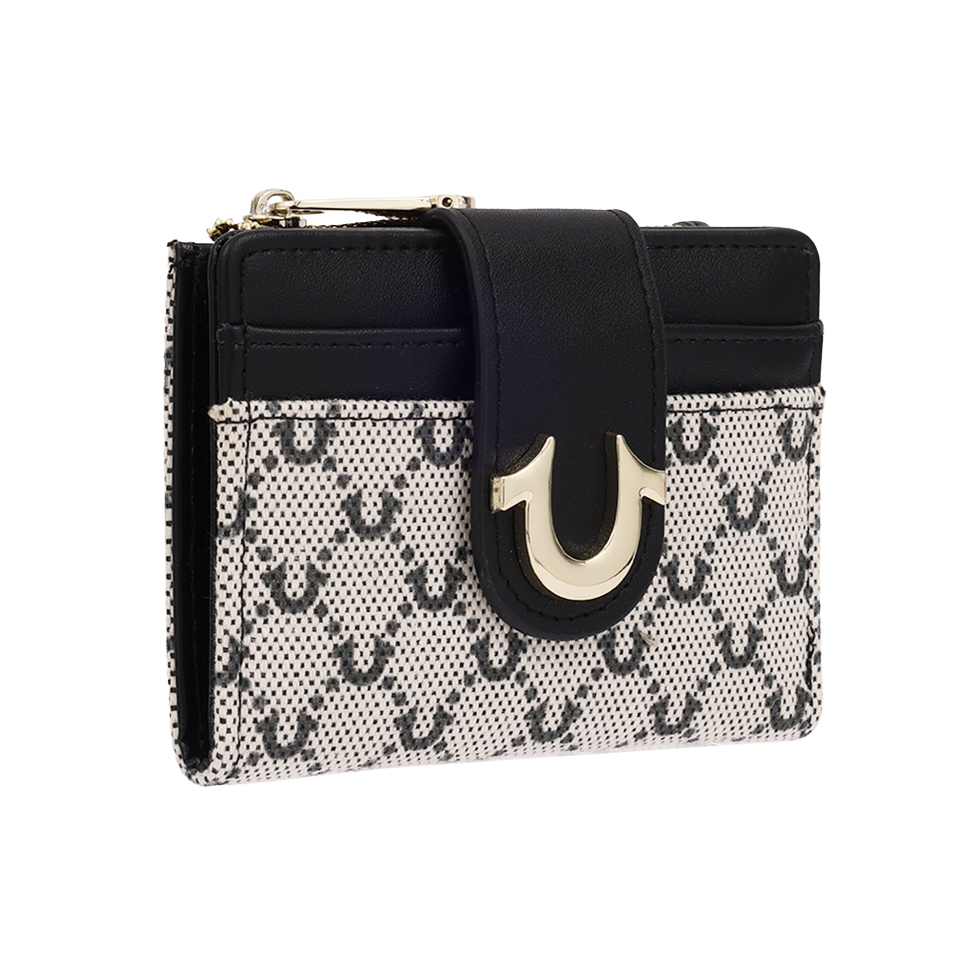 True Religion Signature Horseshoe Tab Wallet – Monogram Print