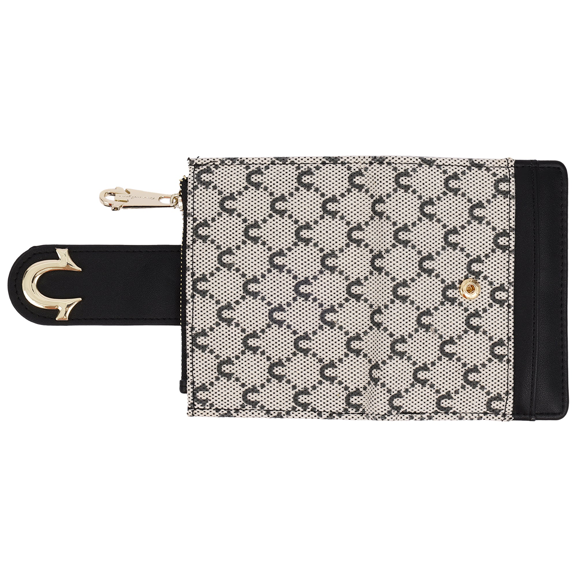True Religion Signature Horseshoe Tab Wallet – Monogram Print