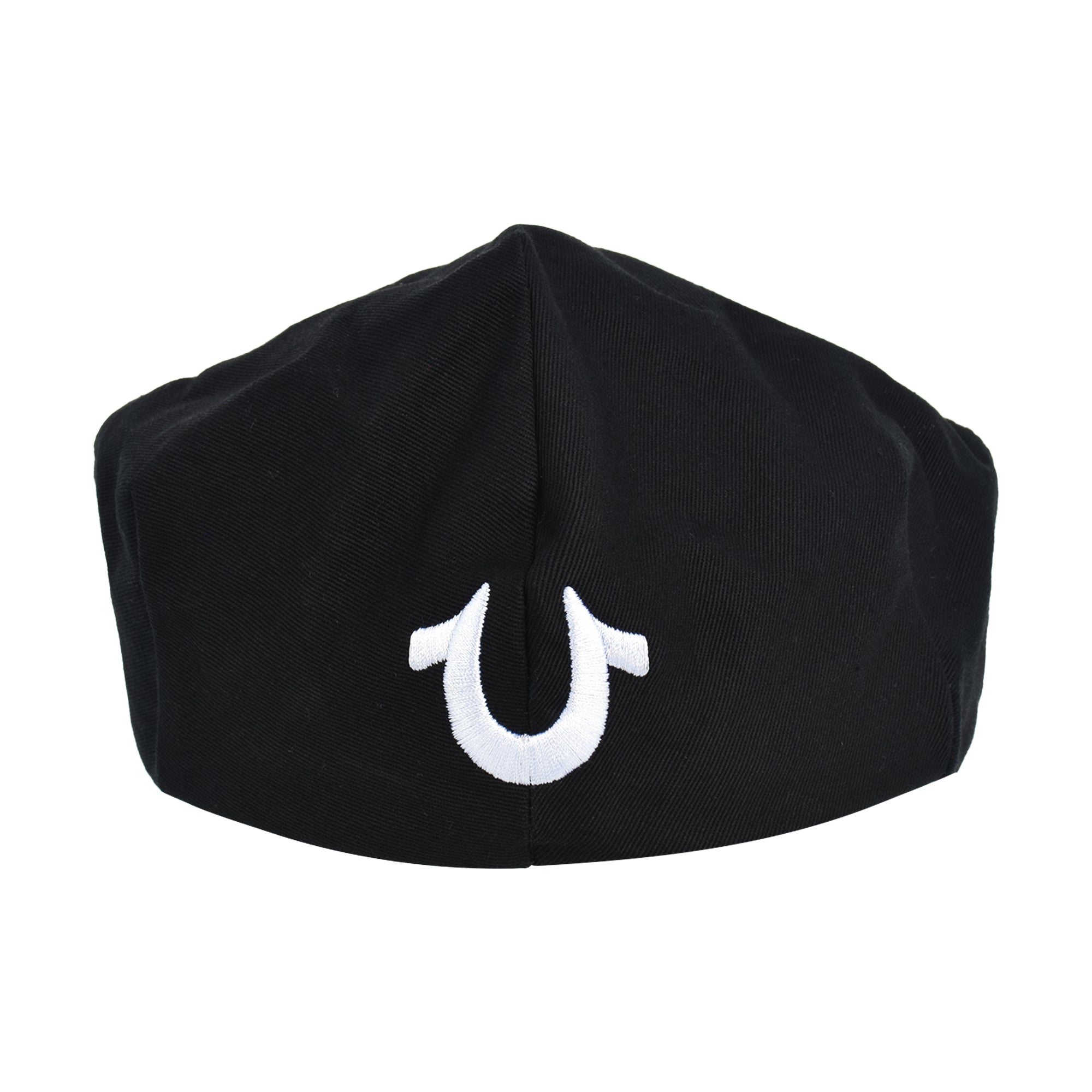 True Religion Newsboy Ivy Cap With Horseshoe Logo On Back,Black