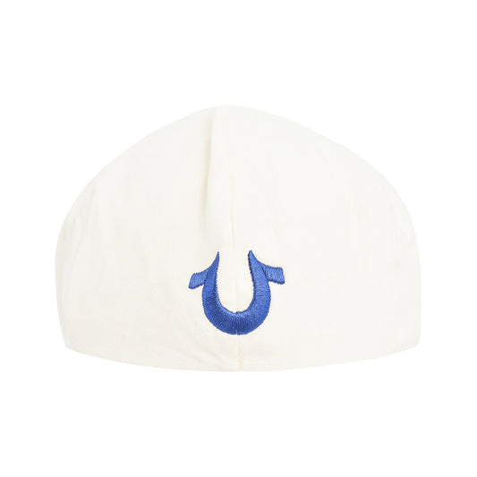 True Religion Newsboy Ivy Cap With Horseshoe Logo On Back,Off White