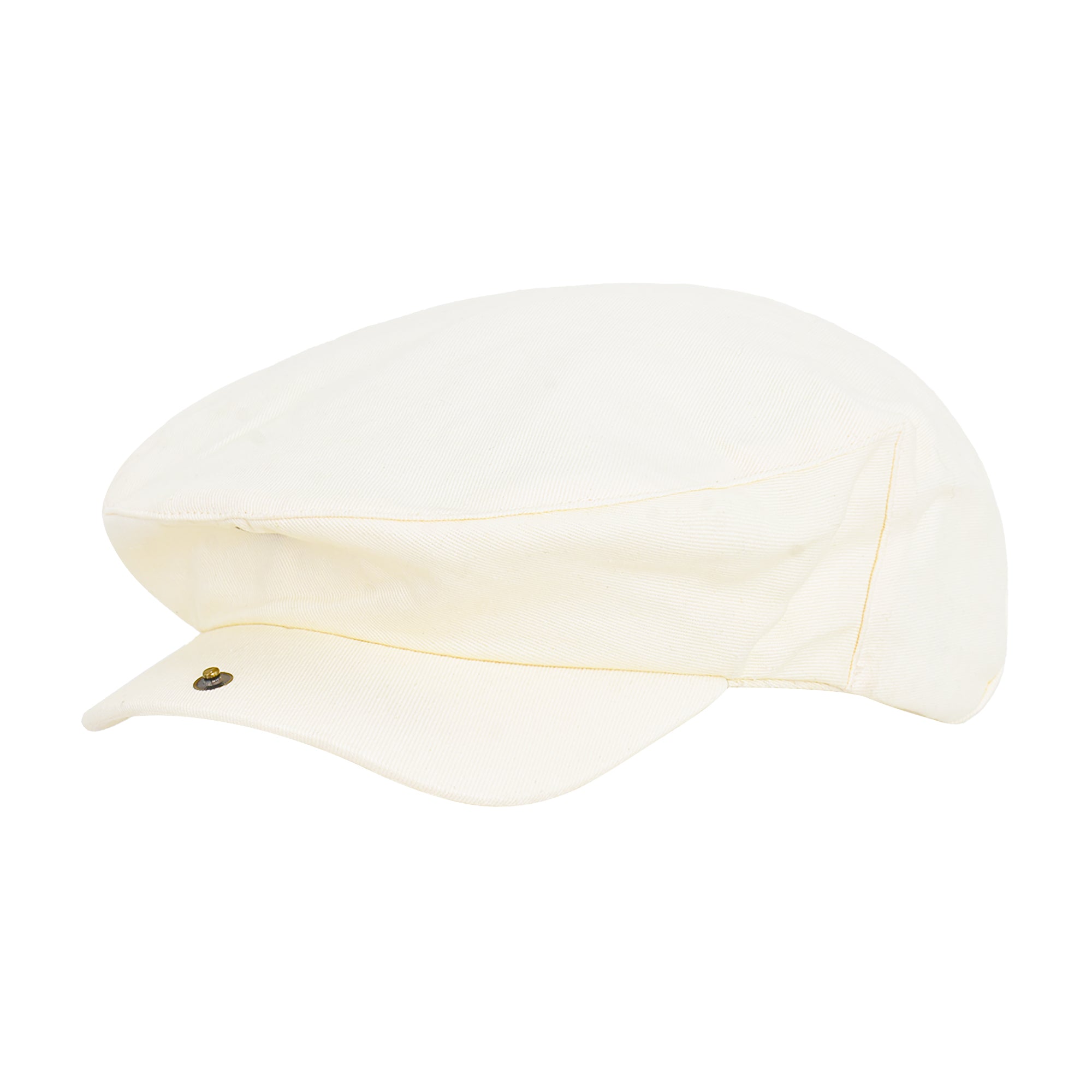 True Religion Newsboy Ivy Cap With Horseshoe Logo On Back,Off White