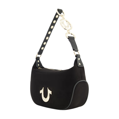 True Religion Horseshoe Link eyelet Hobo, Black