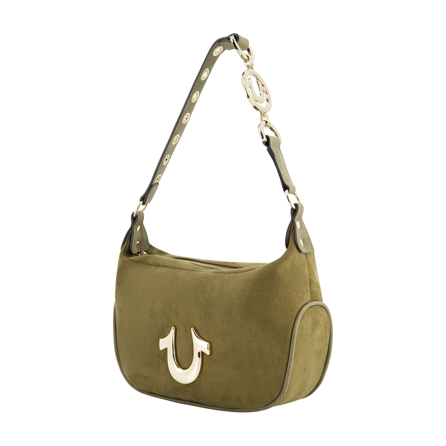 True Religion Horseshoe Link eyelet Hobo, Olive