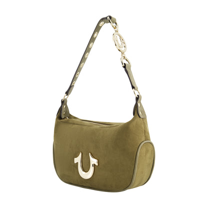 True Religion Horseshoe Link eyelet Hobo, Olive