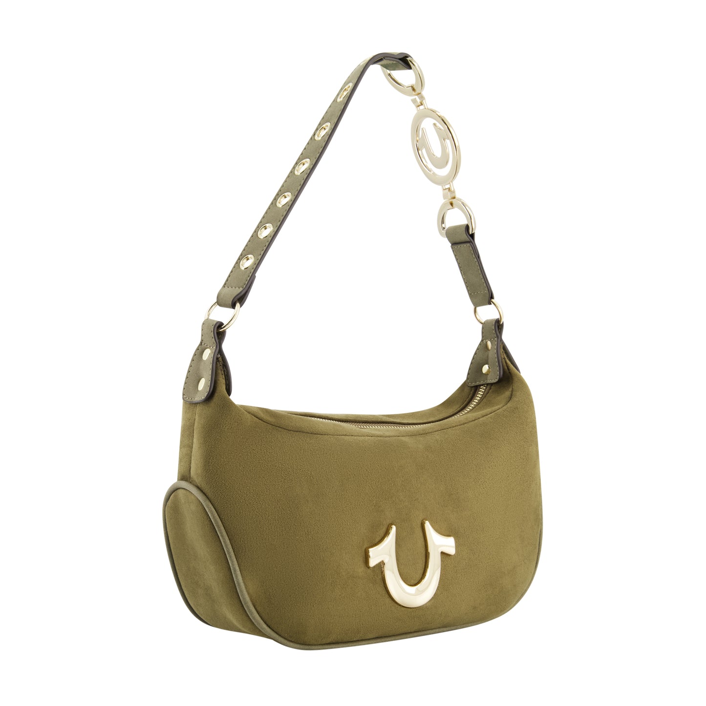 True Religion Horseshoe Link eyelet Hobo, Olive