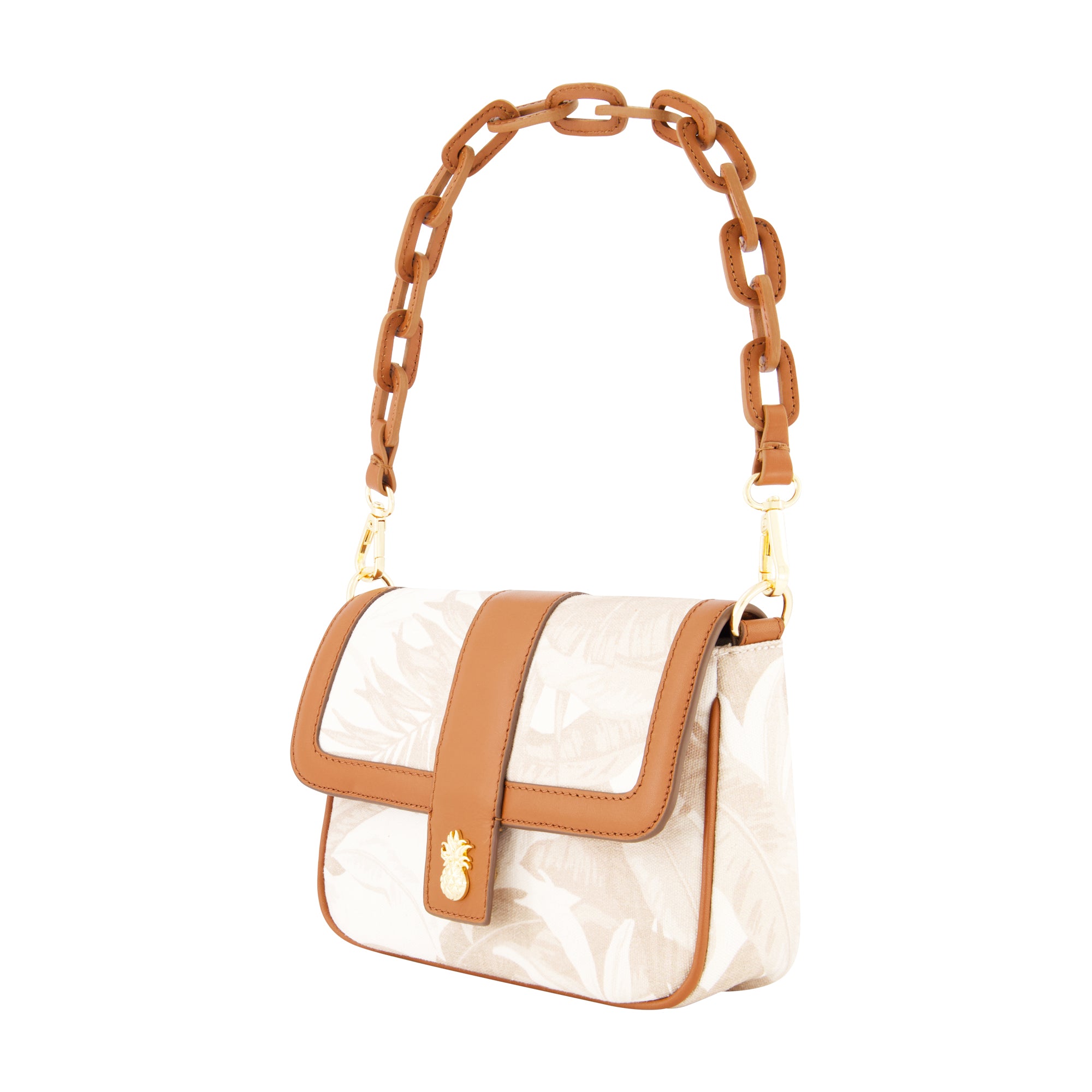 Tommy Bahama Leather Trim Floral Crossbody Flap, Multi