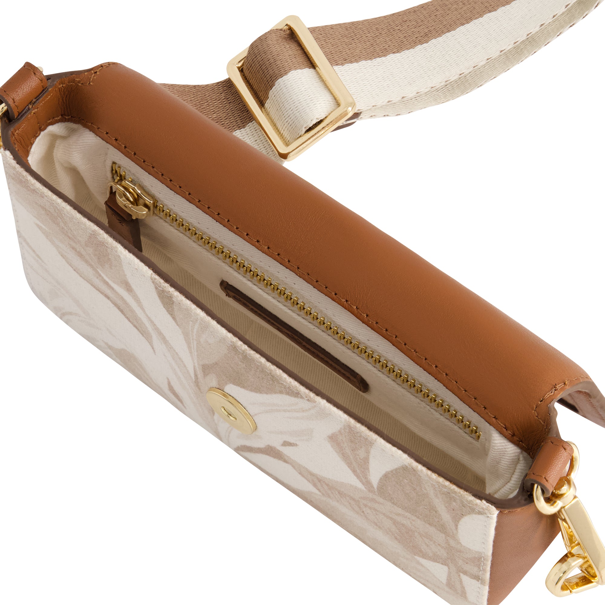 Tommy Bahama Leather Trim Floral Double Crossbody, Multi