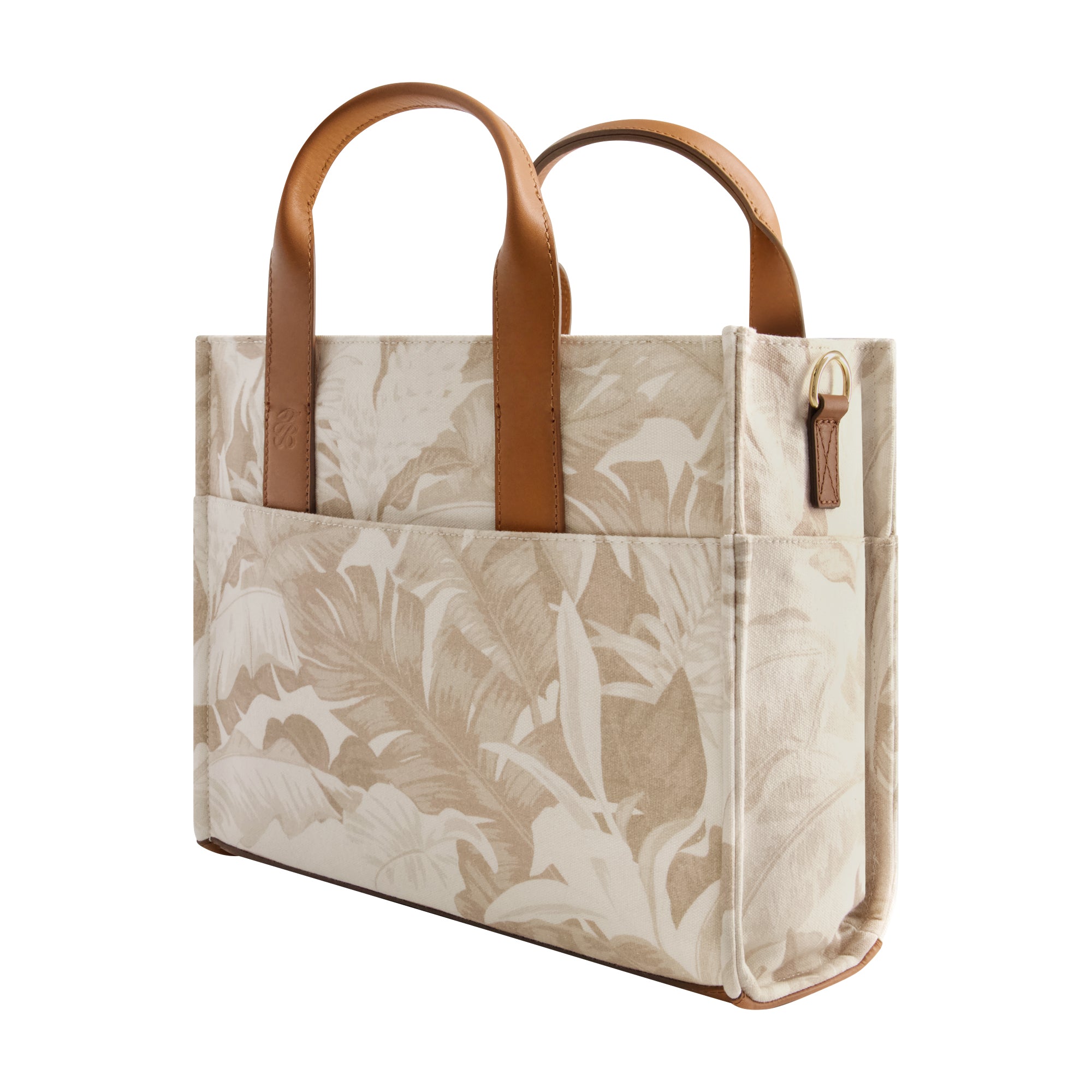 Tommy Bahama Leather Trim Medium Floral Tote, Multi