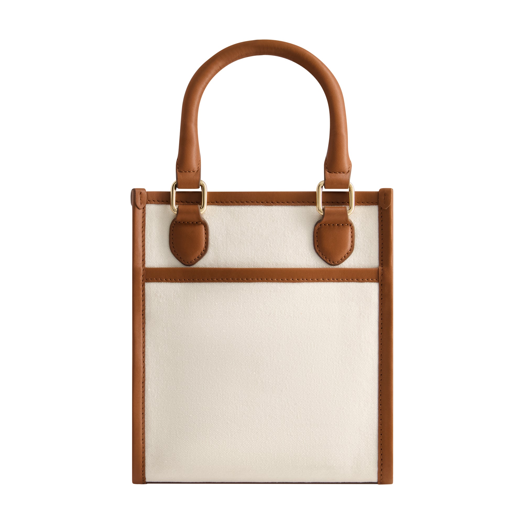 Tommy Bahama Solid Canvas North South Tote With Leather Trim, Natural