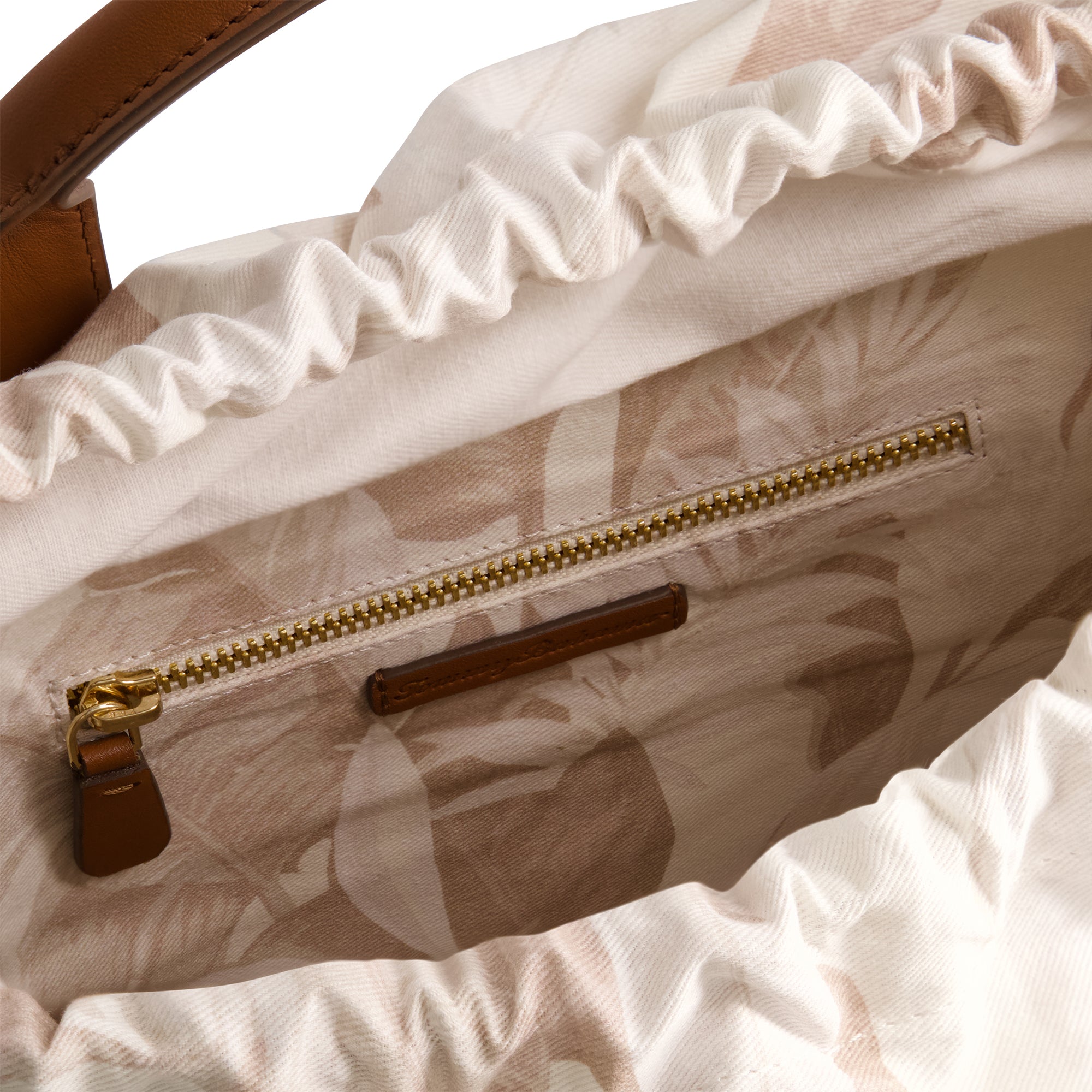 Tommy Bahama Solid Canvas Mediium Tote With Leather Trim, Natural