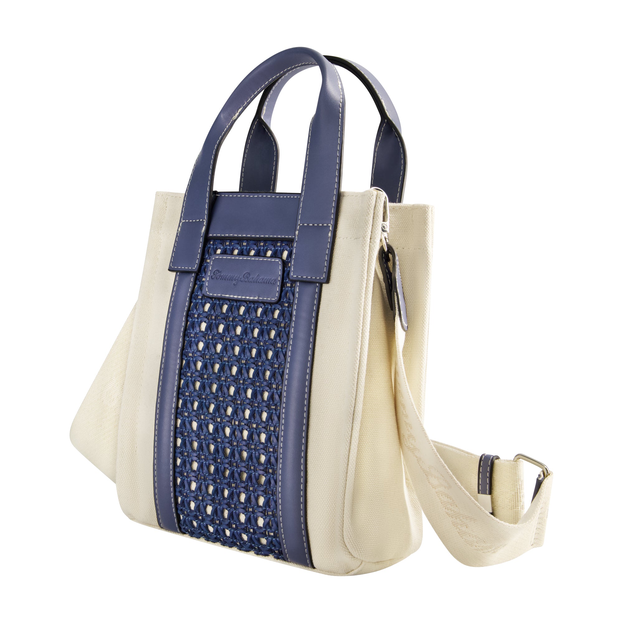 Tommy Bahama Woven North-South Tote, BLUE