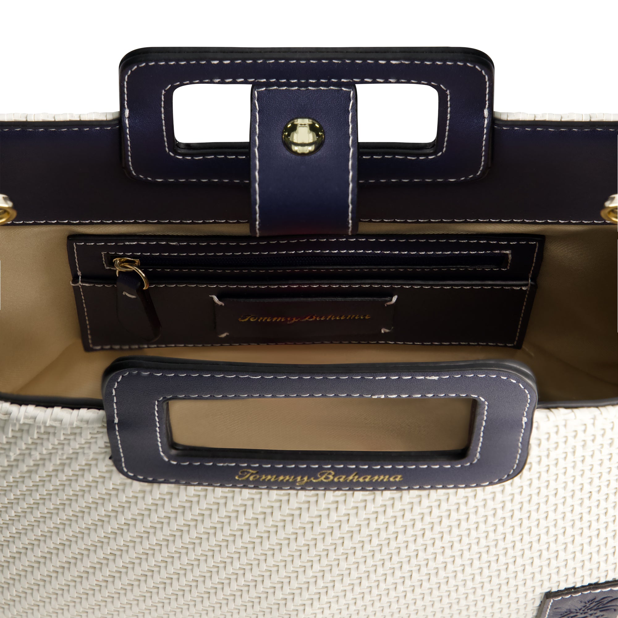 Tommy Bahama Modern Woven Medium Tote, NAVY